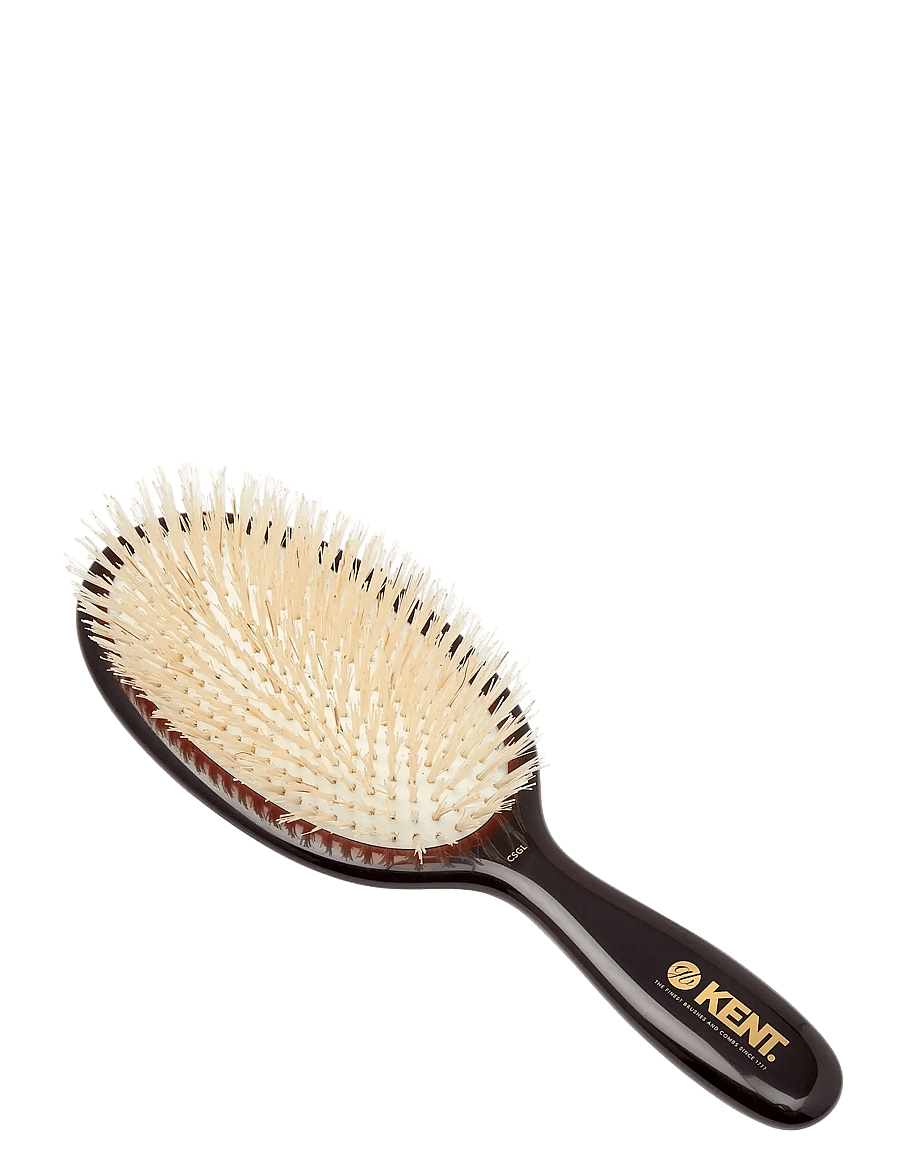Kent Brushes - Classic Shine Large Soft White Pure Bristle Hairbrush - utredningsborste - black - 1
