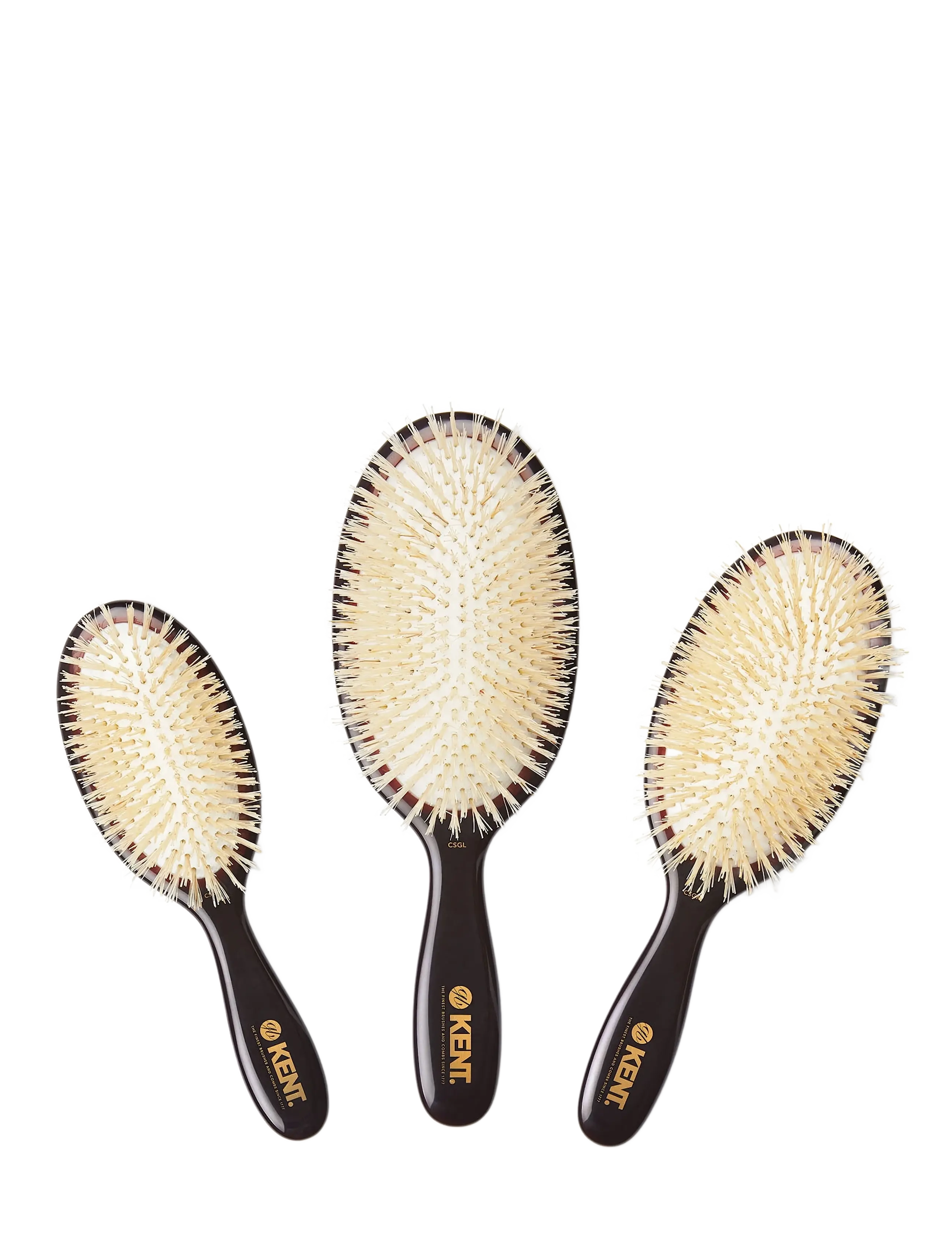 Kent Brushes - Classic Shine Large Soft White Pure Bristle Hairbrush - black - 2