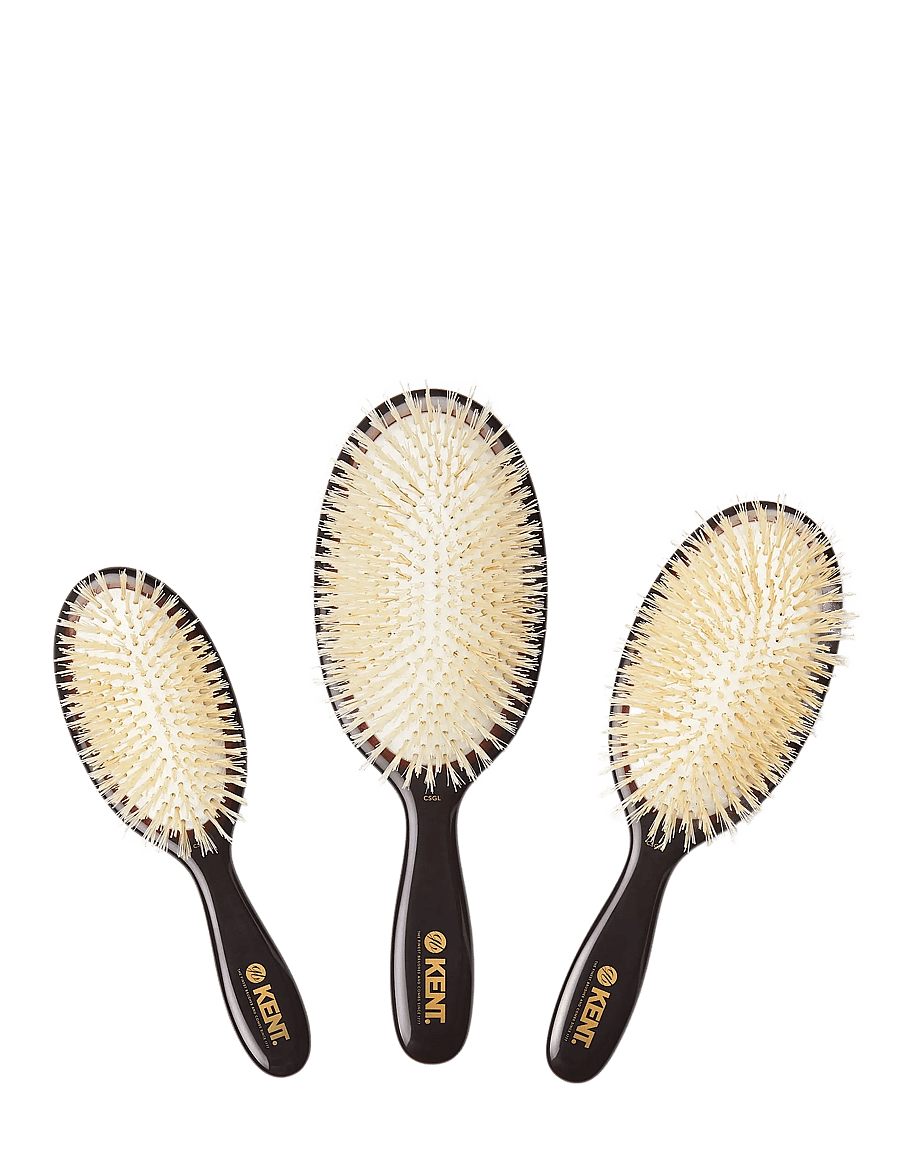Kent Brushes - Classic Shine Large Soft White Pure Bristle Hairbrush - utredningsborste - black - 2