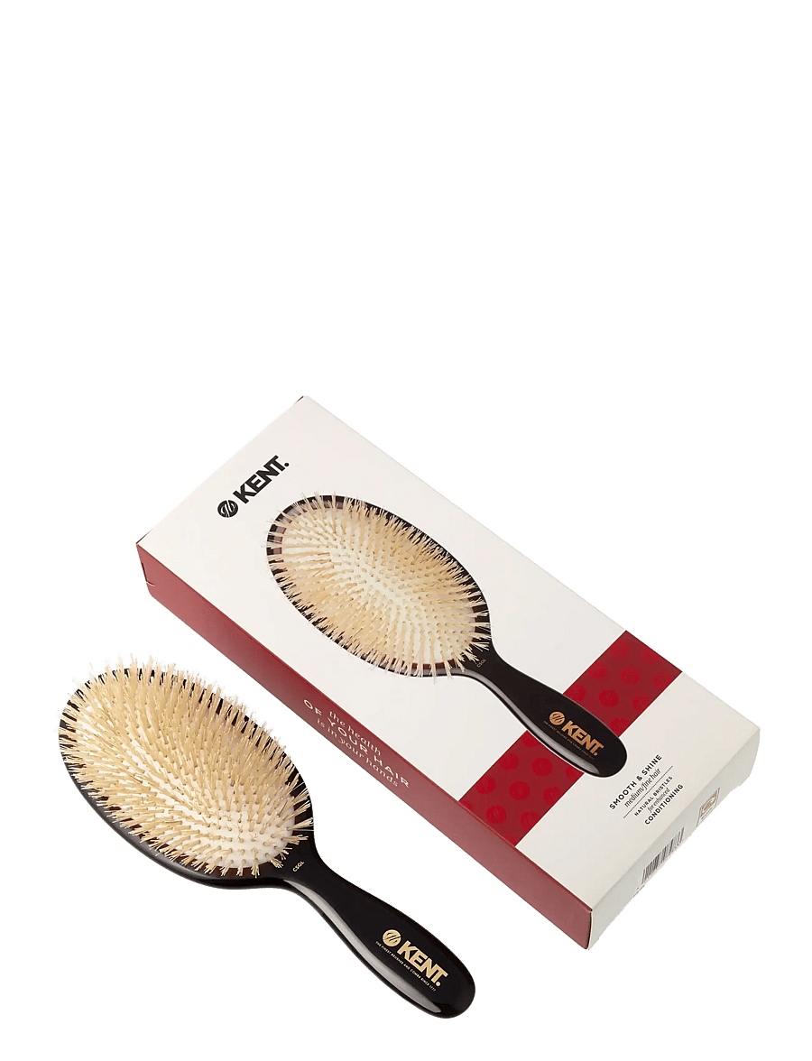 Kent Brushes - Classic Shine Large Soft White Pure Bristle Hairbrush - utredningsborste - black - 3