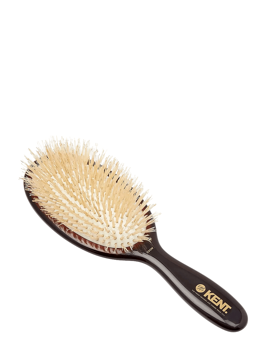 Kent Brushes - Classic Shine Medium Soft White Pure Bristle Hairbrush - paddelborste - black - 0