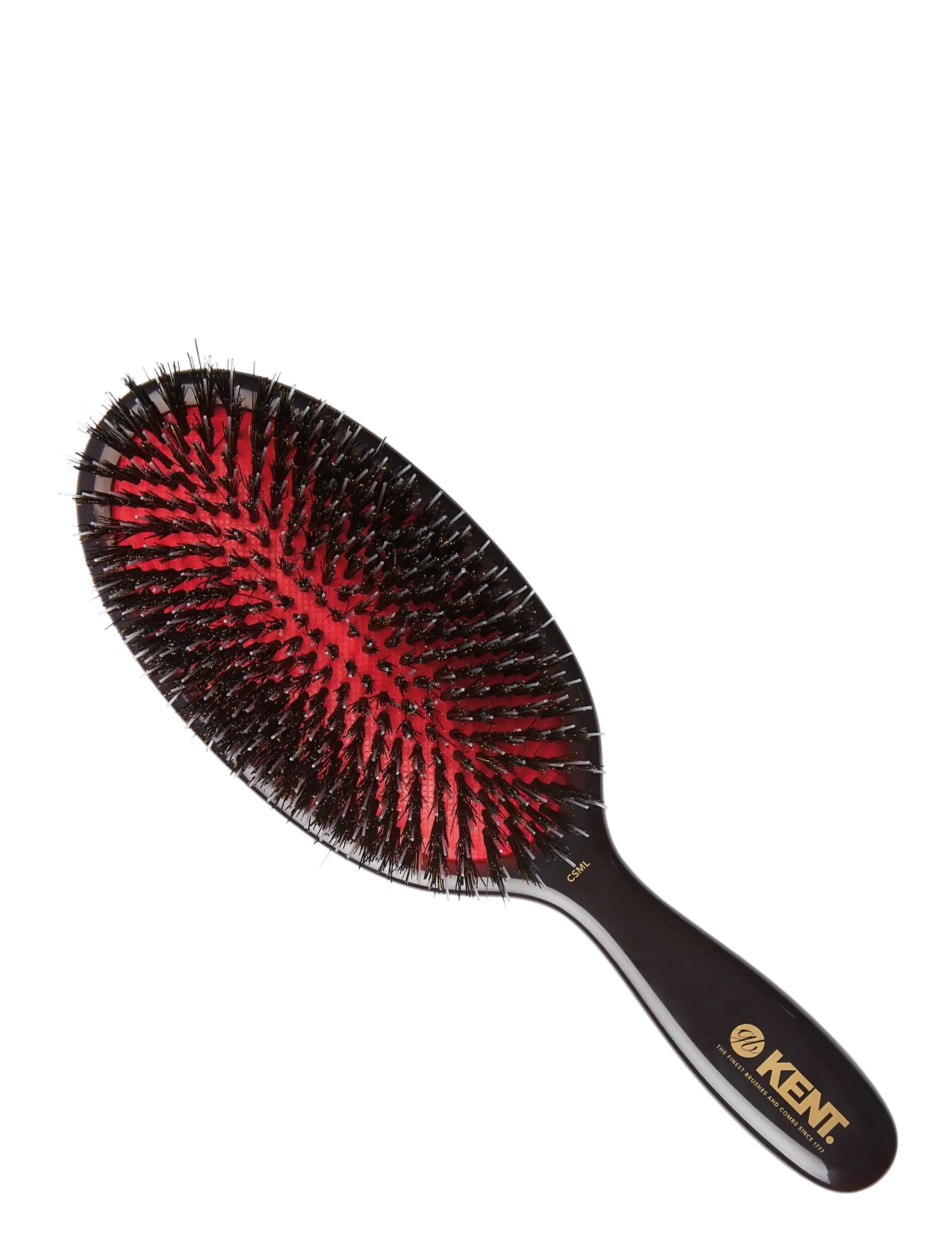 Kent Brushes Classic Shine Large Black Porcupine Mixed Bristle Hairbrush, One Size, Black, Hårbørster & Kamme > Paddelbørste, Dame