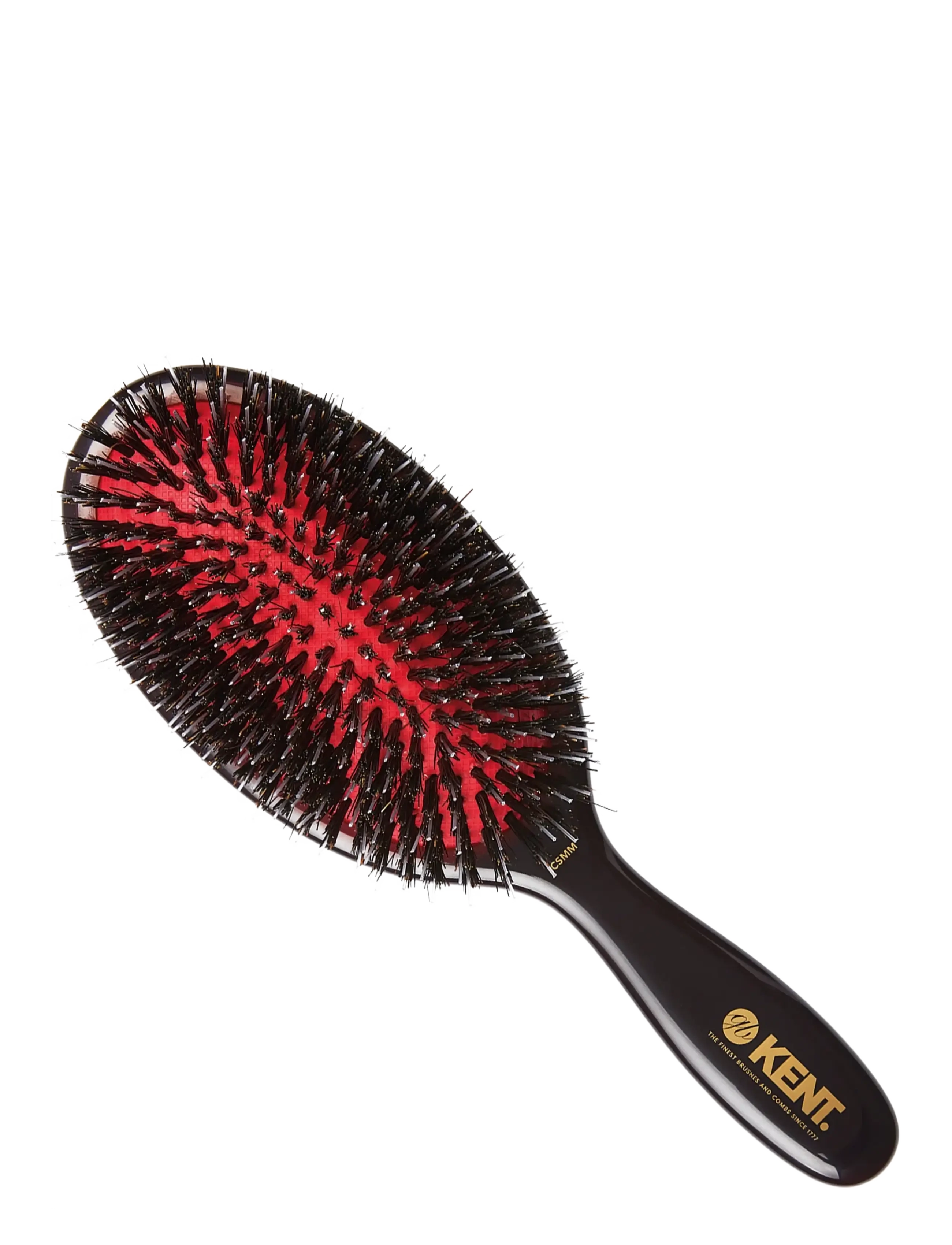 Kent Brushes Classic Shine Medium Black Porcupine Mixed Bristle Hairbrush, One Size, Black, Hårbørster & Kamme > Paddelbørste, Dame