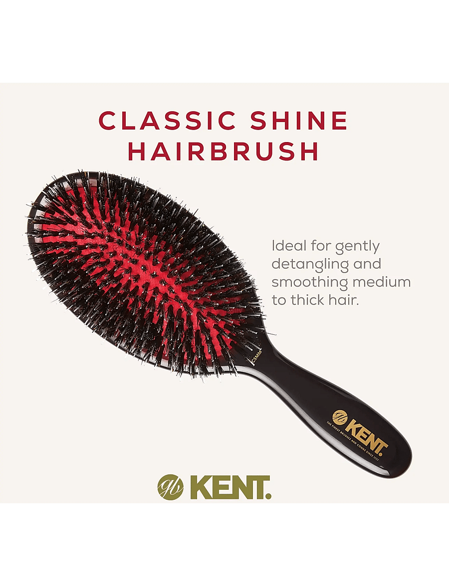Kent Brushes - Classic Shine Medium Black Porcupine Mixed Bristle Hairbrush - paddelbørster - black - 2