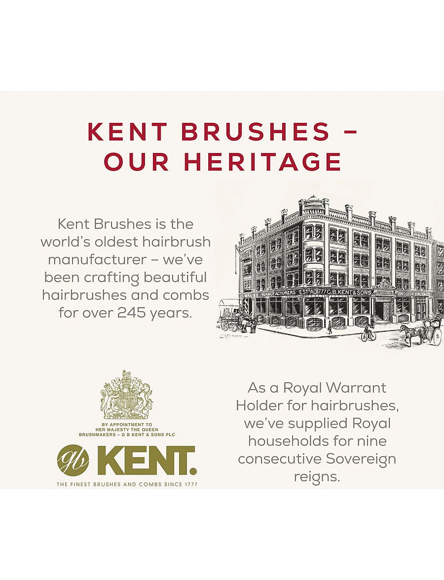 Kent Brushes - Classic Shine Small Black Porcupine Mixed Bristle Hairbrush - paddelbørster - black - 4