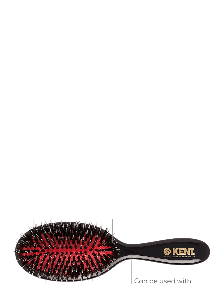 Kent Brushes - Classic Shine Small Black Porcupine Mixed Bristle Hairbrush - paddelbørster - black - 5