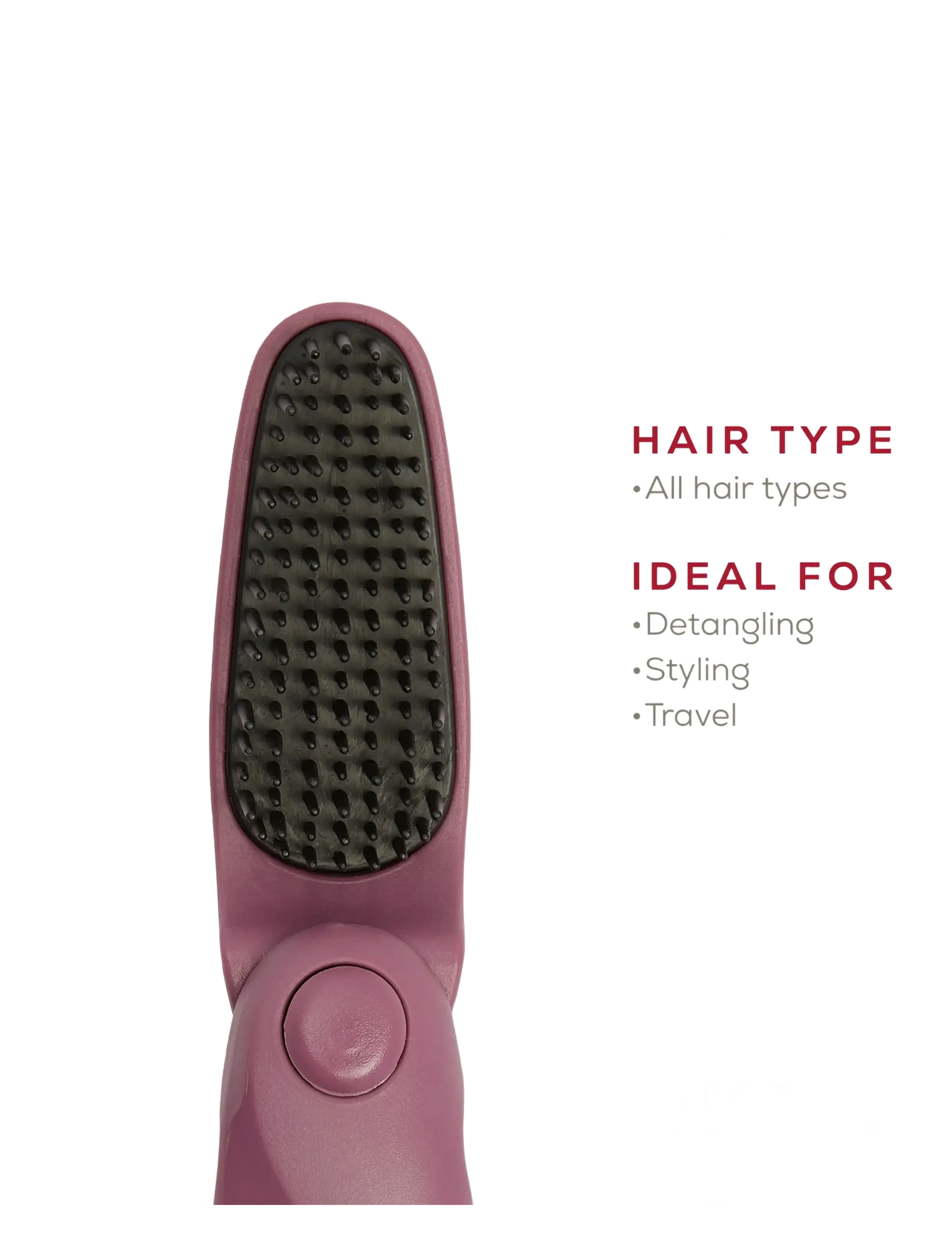 Kent Brushes - CREATE Folding Hairbrush - udredningsbørster - pink - 1