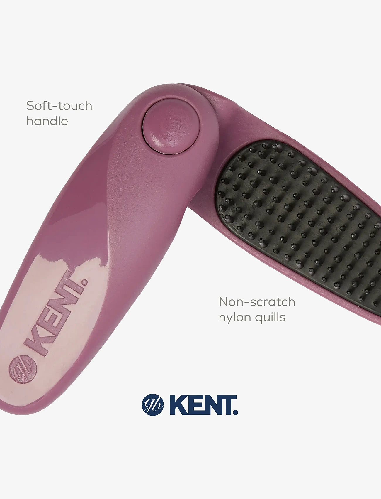 Kent Brushes - CREATE Folding Hairbrush - utredningsborste - pink - 5