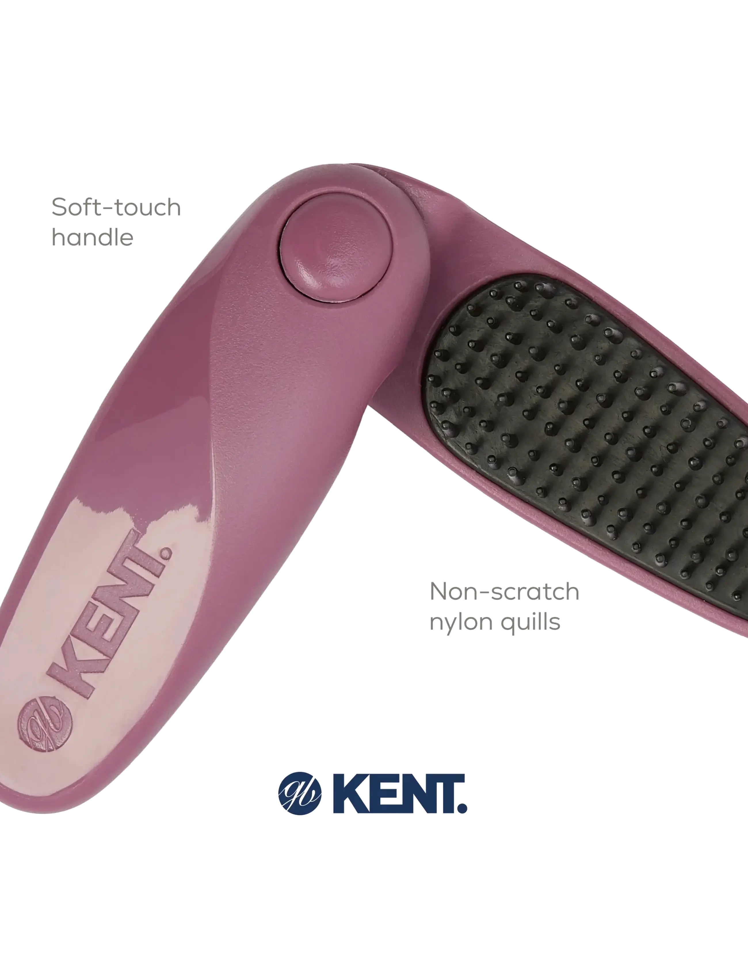 Kent Brushes - CREATE Folding Hairbrush - udredningsbørster - pink - 5