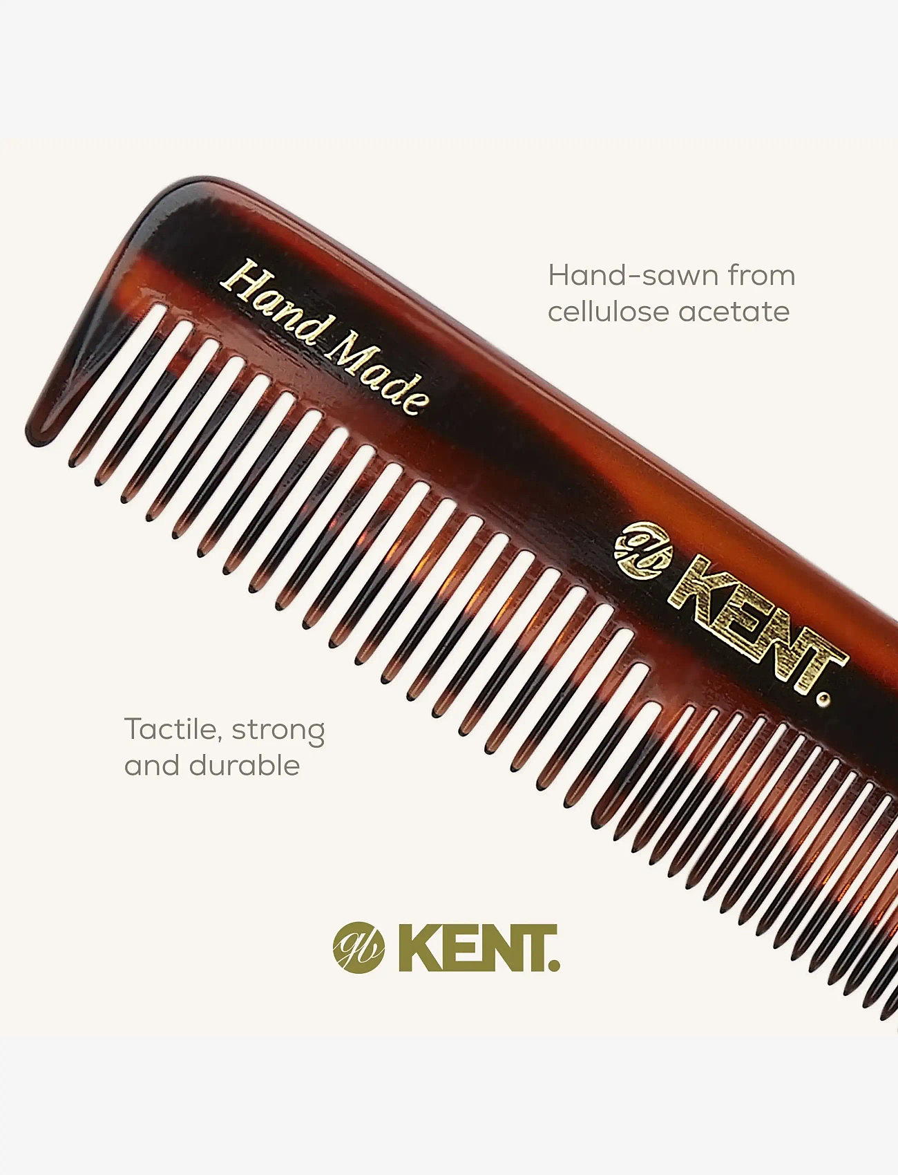 Kent Brushes - Small Mens Pocketkam Coarse/Fine - Handmade - hårbørster & kamme - brown - 2