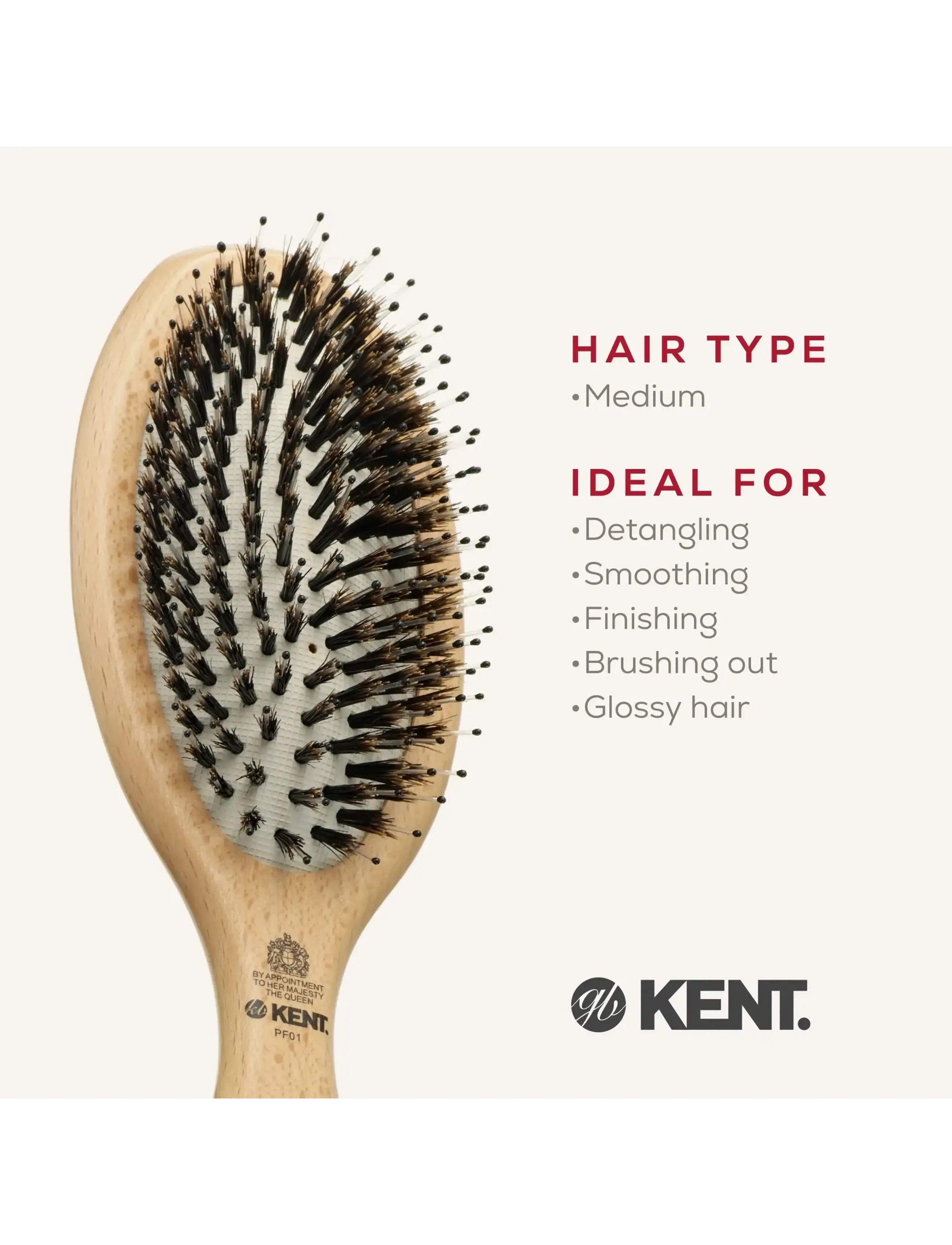 Kent Brushes - Large Rubber Pad Brush - paddelbørster - brown - 1