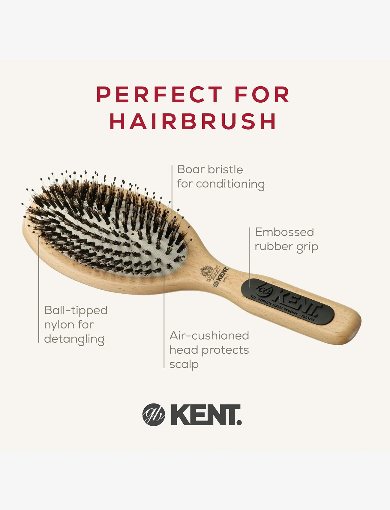 Kent Brushes - Large Rubber Pad Brush - brown - 3
