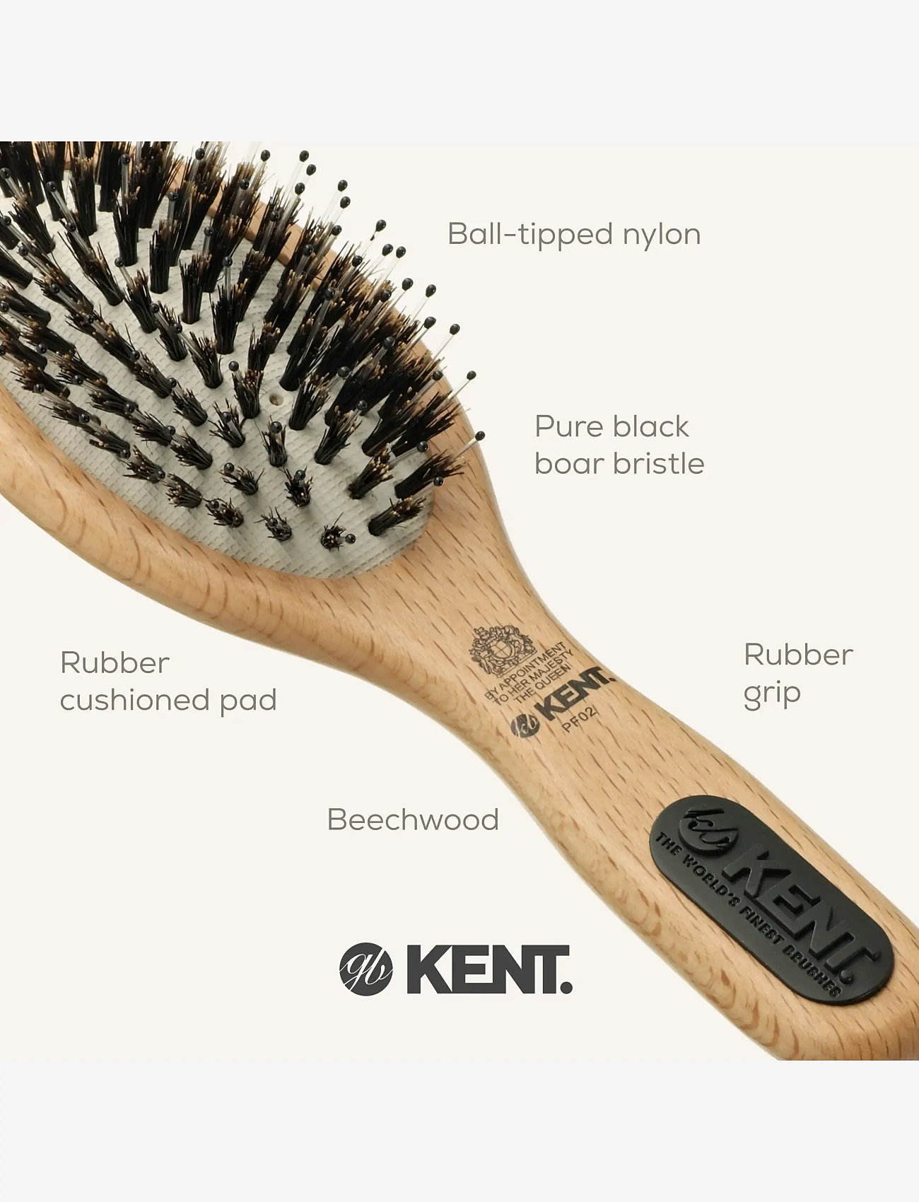 Kent Brushes - Small Porcupine Brush - kamme - brown - 3