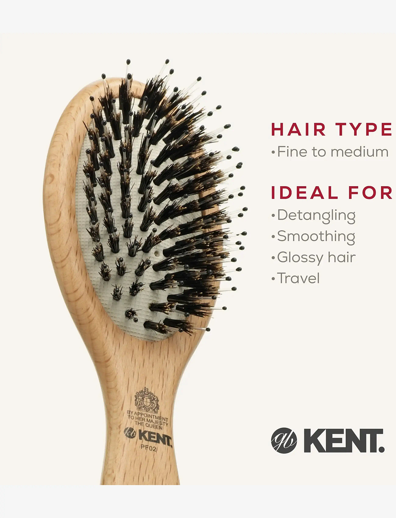 Kent Brushes - Small Porcupine Brush - kamme - brown - 5