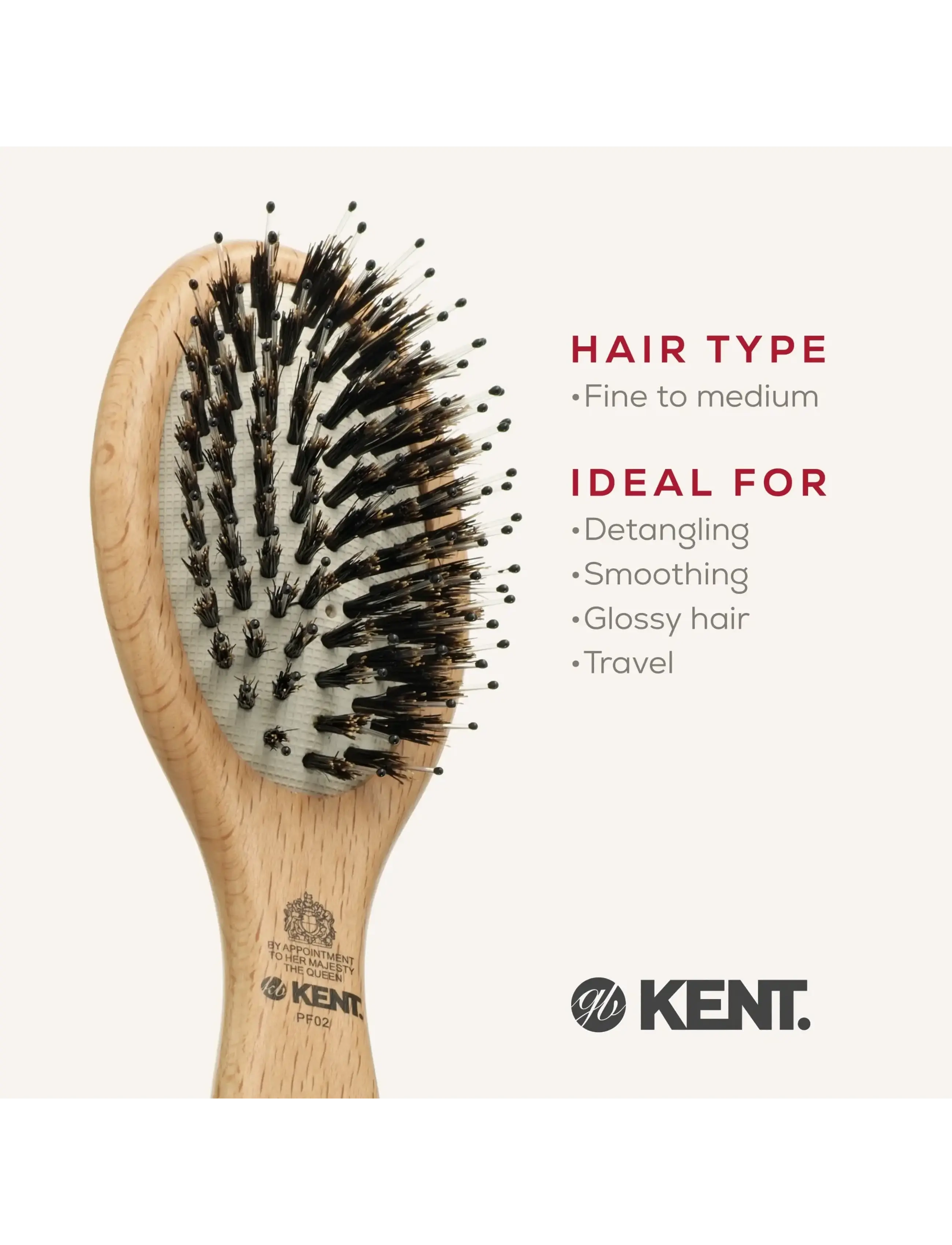 Kent Brushes - Small Porcupine Brush - kammat - brown - 5