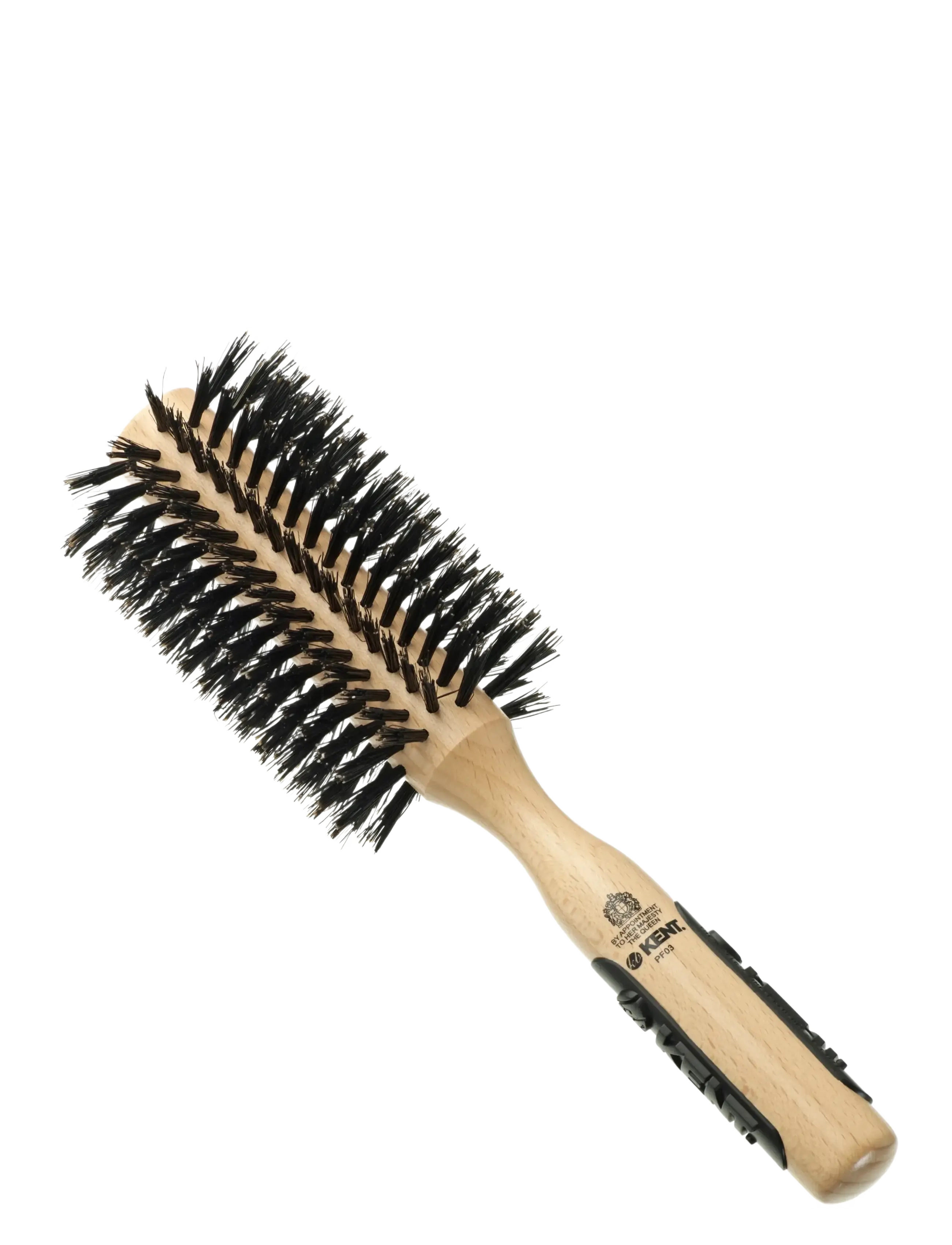 Kent Brushes Large Round Boar Bristle Hair Brush, Rund børste, Brun, Str: ONE SIZE