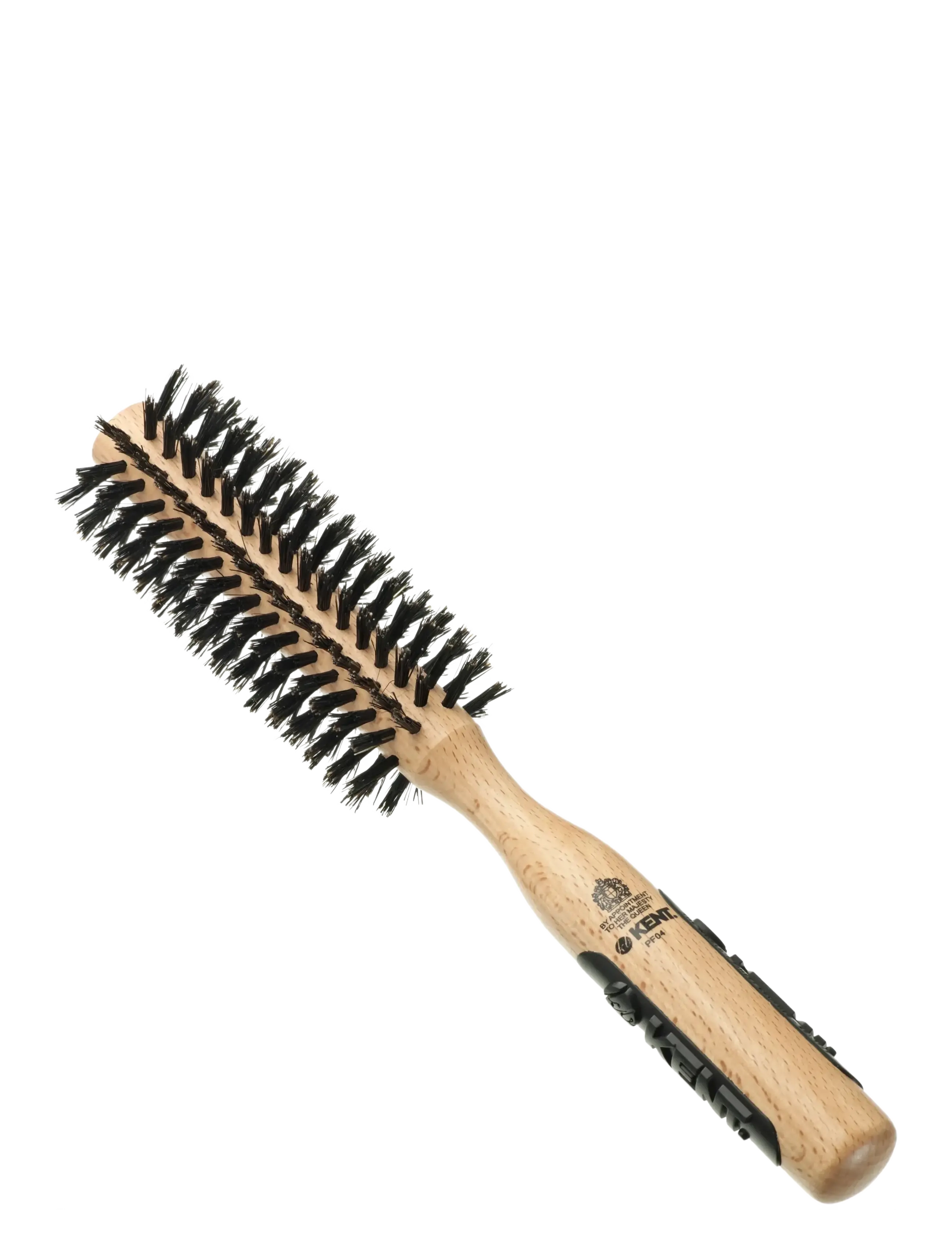 Kent Brushes Small Round Boar Bristle Hair Brush, Rund børste, Brun, Str: ONE SIZE