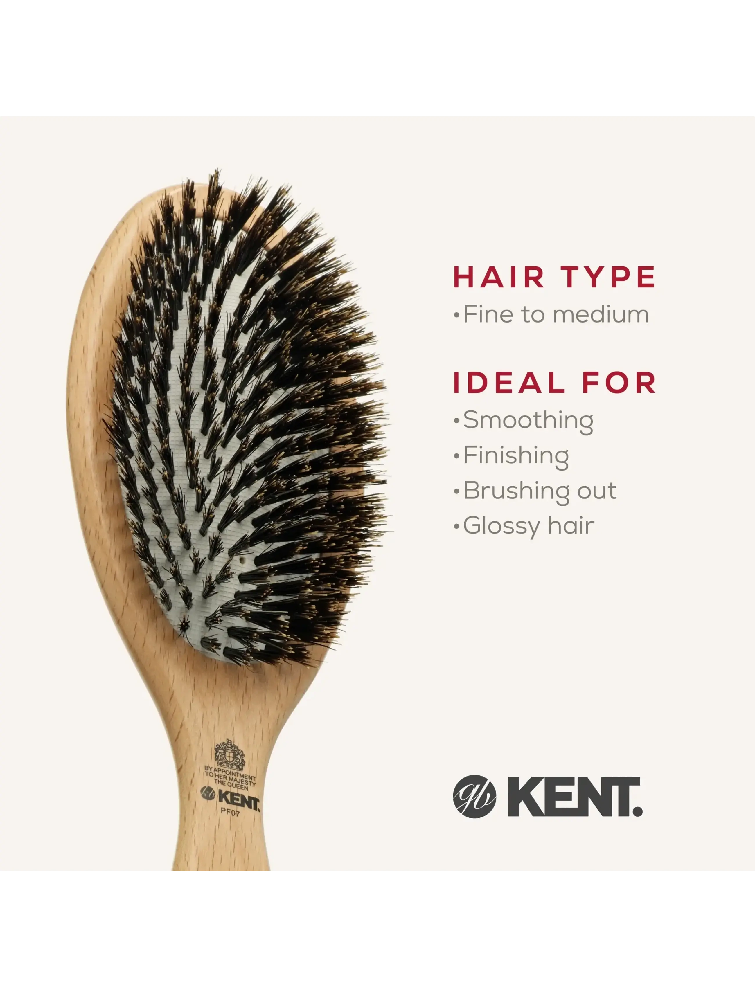 Kent Brushes - Large Rubber Cushion Brush - paddelbørster - brown - 1