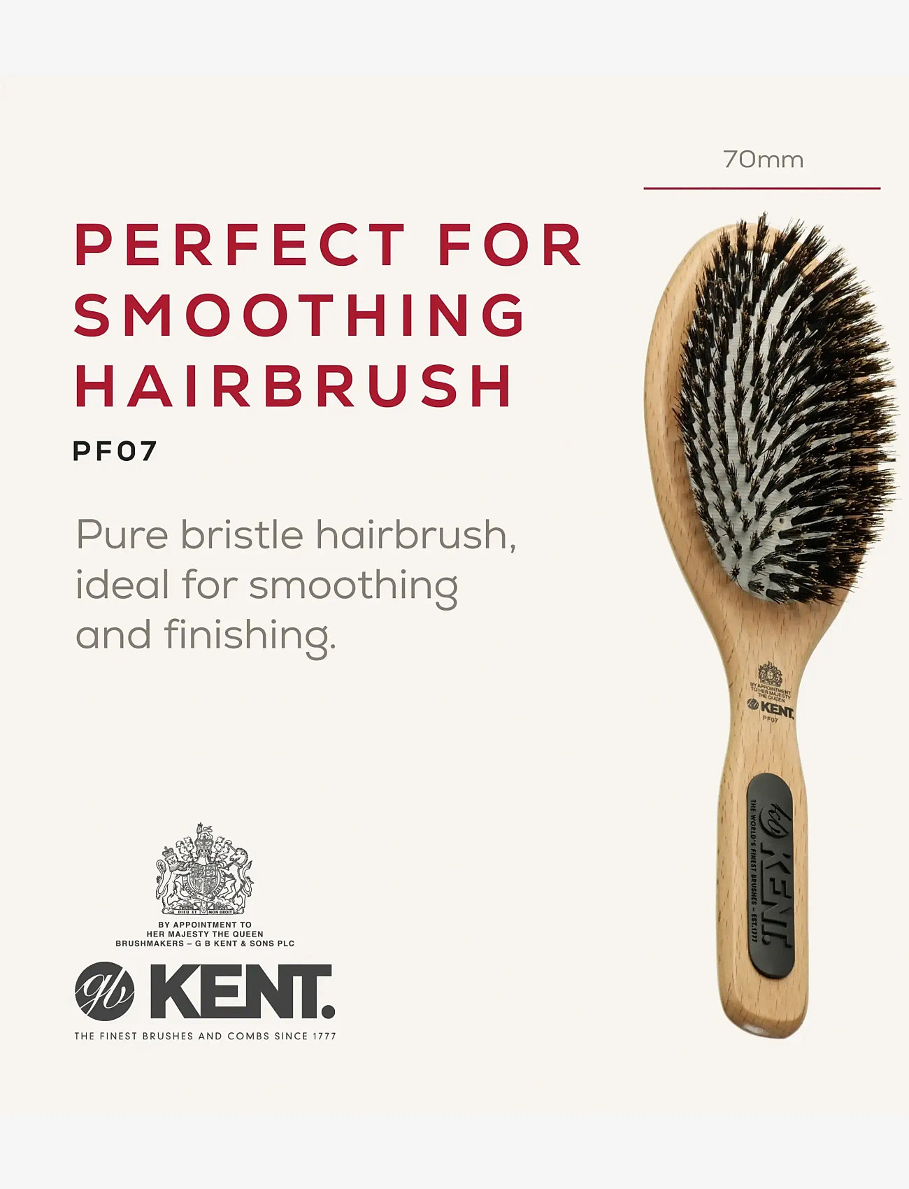 Kent Brushes - Large Rubber Cushion Brush - laveste priser - brown - 2
