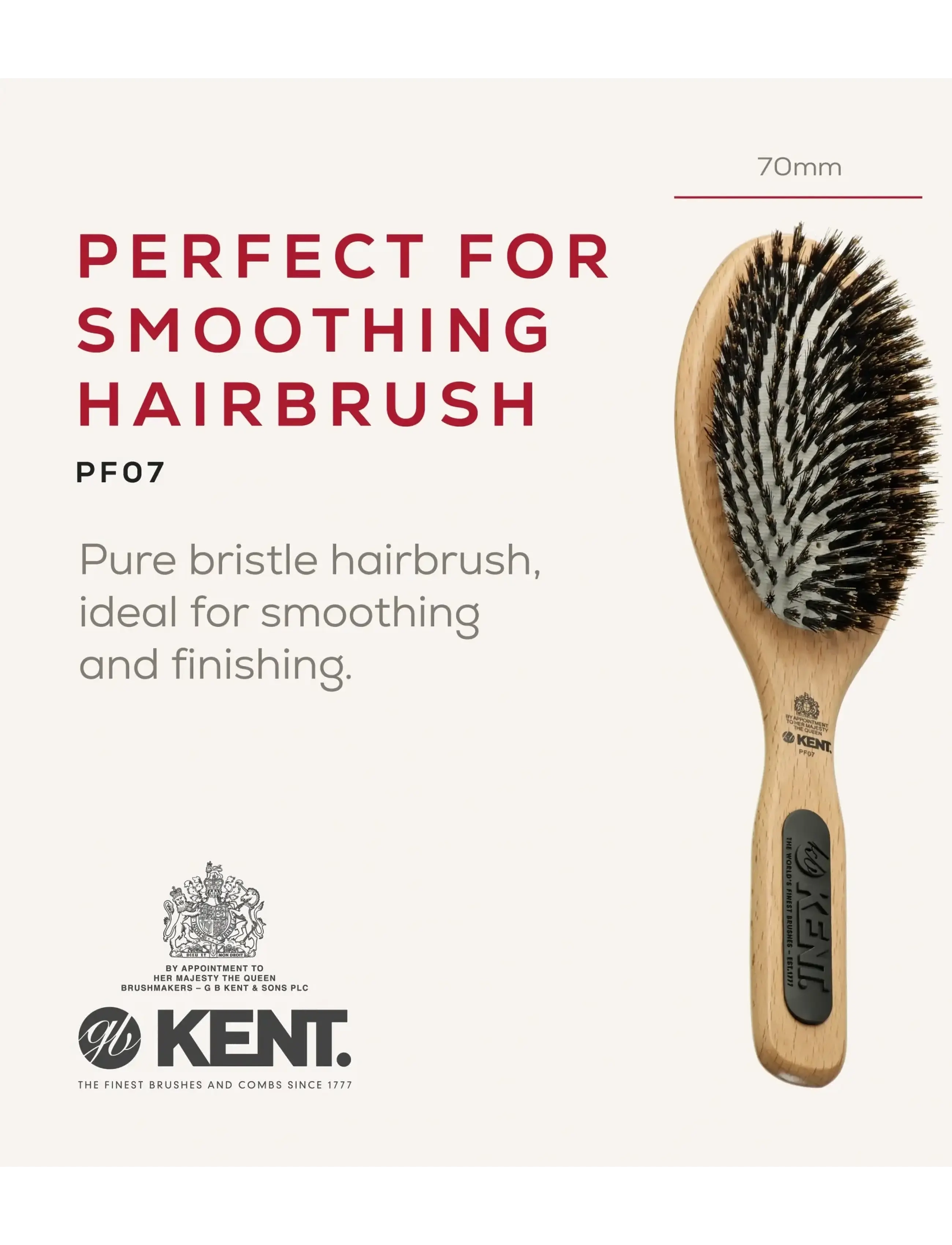 Kent Brushes - Large Rubber Cushion Brush - paddelbørster - brown - 2