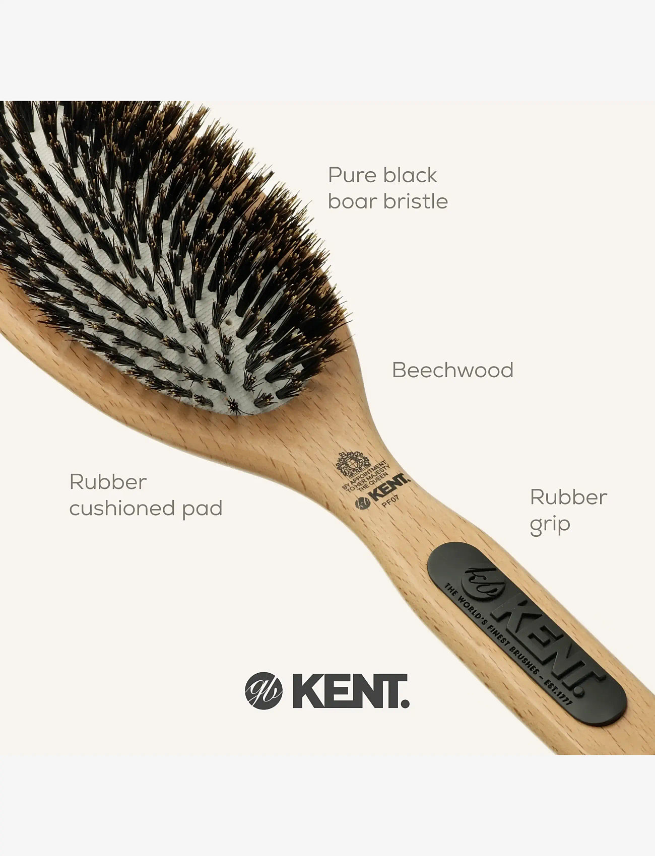Kent Brushes - Large Rubber Cushion Brush - laveste priser - brown - 5