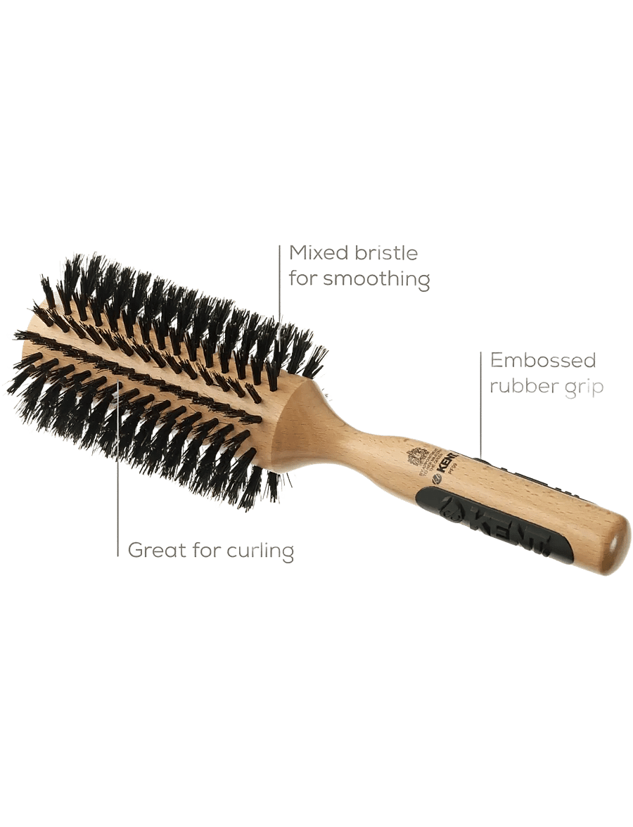 Kent Brushes - Extra large round boar bristle hair brush - runde børster - brown - 1