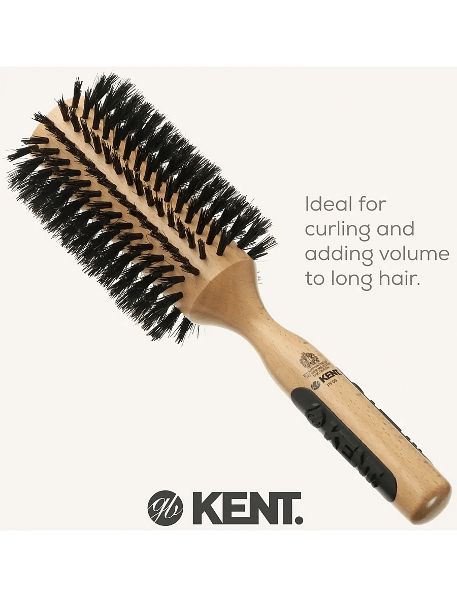 Kent Brushes - Extra large round boar bristle hair brush - runde børster - brown - 3