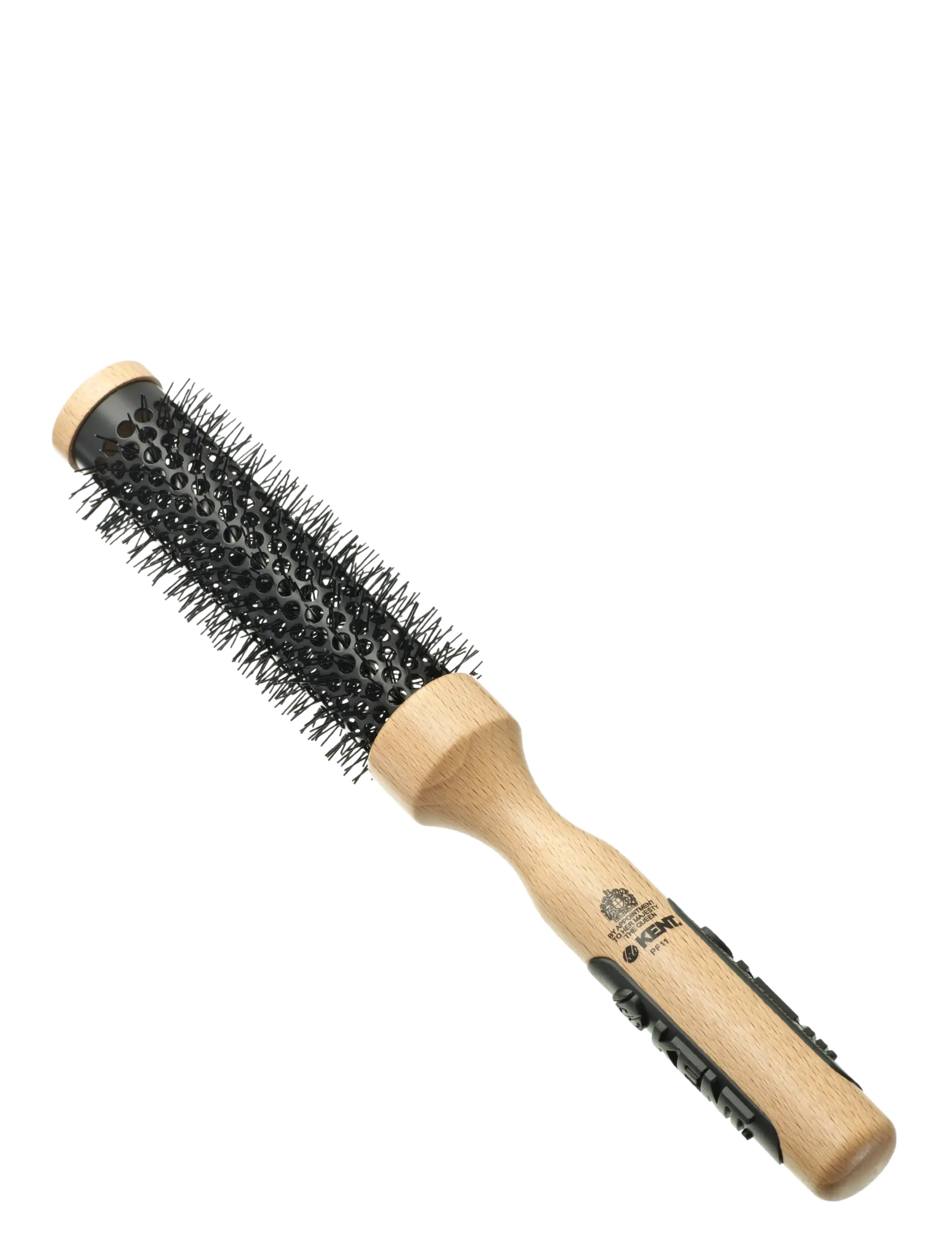 Kent Brushes Small Ceramic Round Blow-Dry Hair Brush, Rund børste, Brun, Str: ONE SIZE