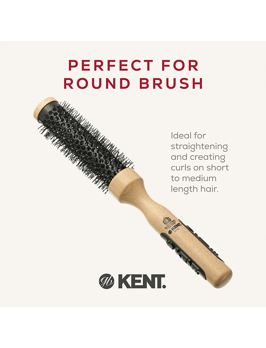 Kent Brushes - Small ceramic round blow-dry hair brush - rúllubursti - brown - 1