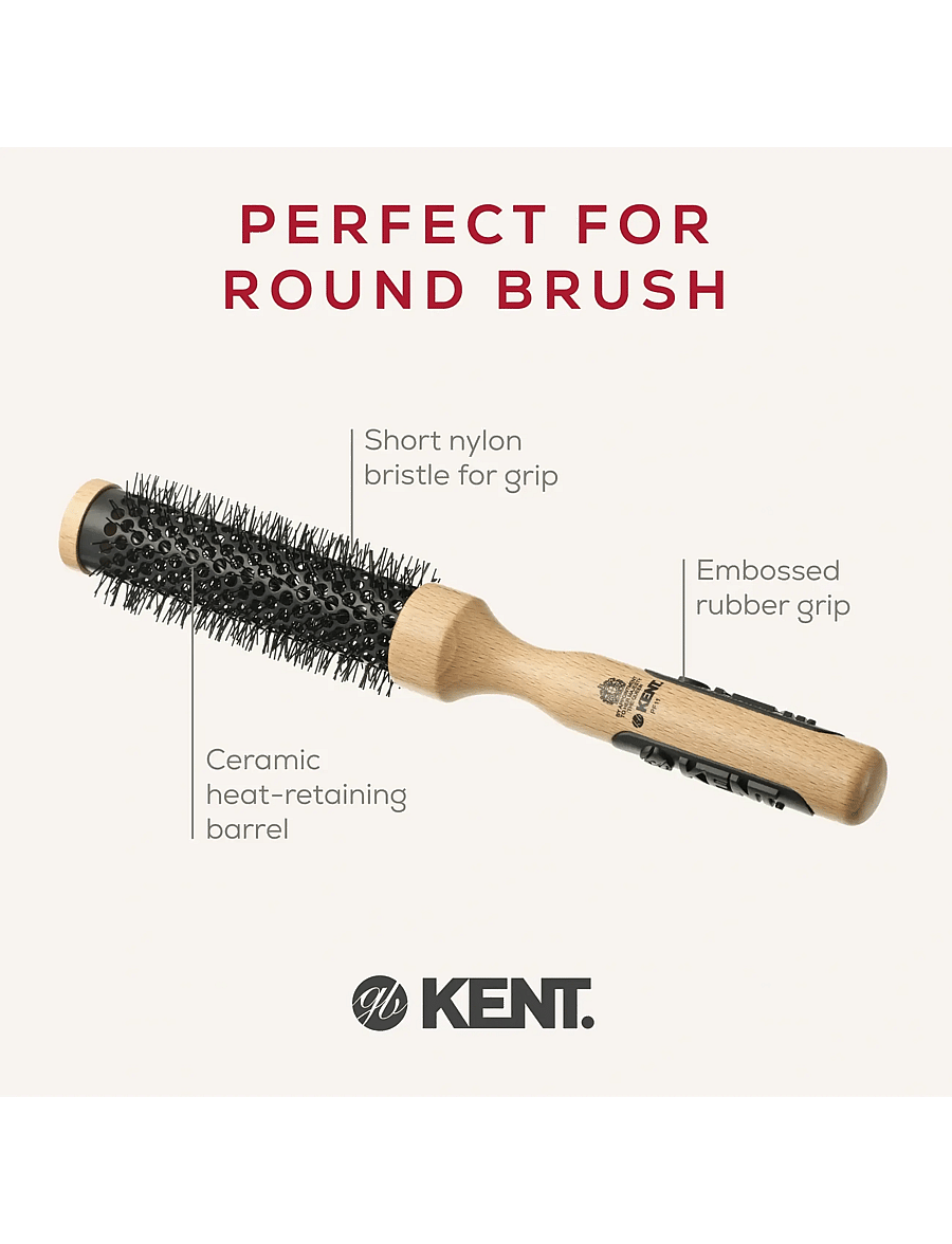 Kent Brushes - Small ceramic round blow-dry hair brush - rúllubursti - brown - 3