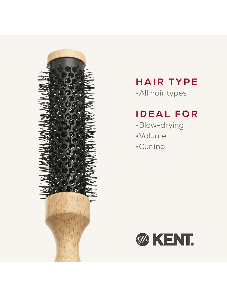 Kent Brushes - Small ceramic round blow-dry hair brush - rúllubursti - brown - 5