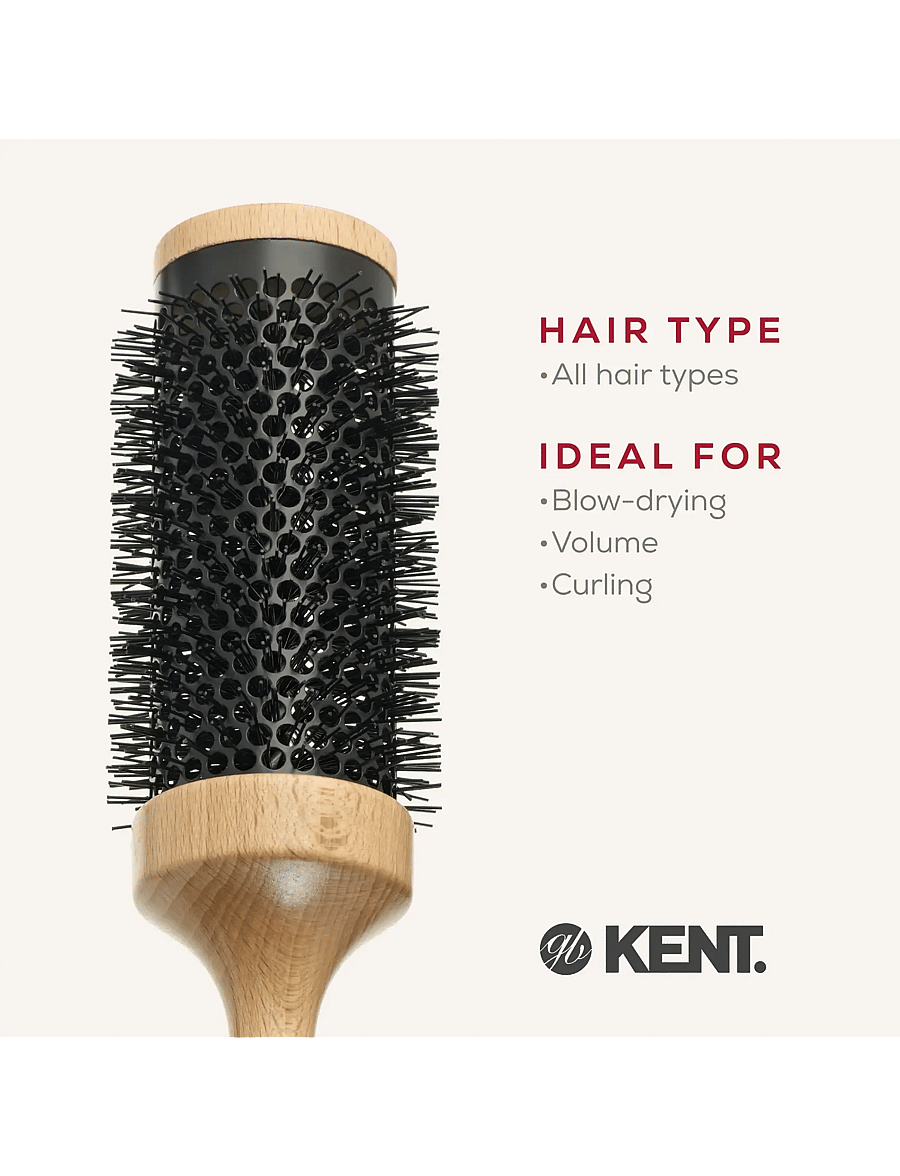 Kent Brushes - Extra big ceramic round blow-dry hair brush - pyöröharjat - brown - 1