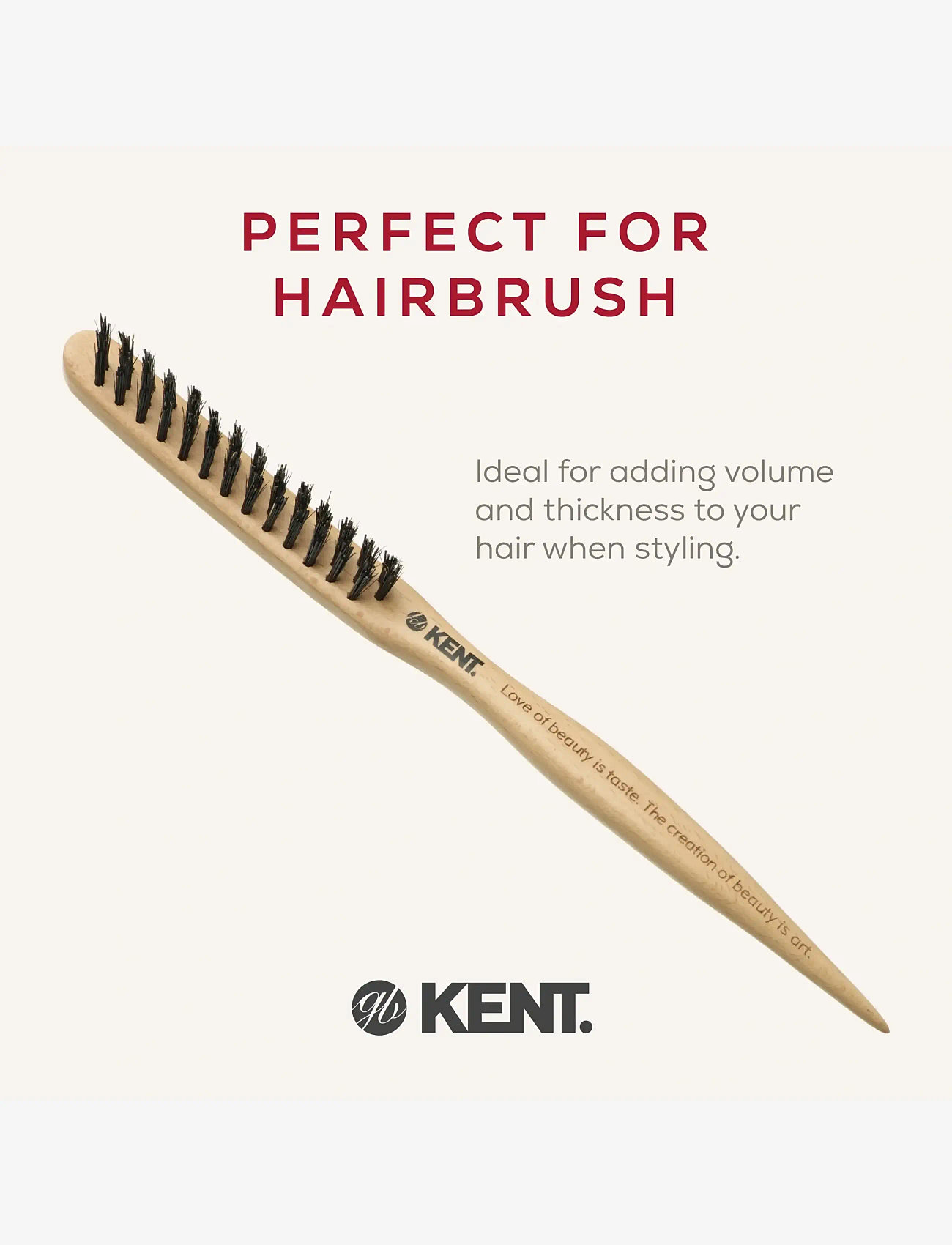 Kent Brushes - Back-combing Brush teasing brush - Waves - laveste priser - brown - 2