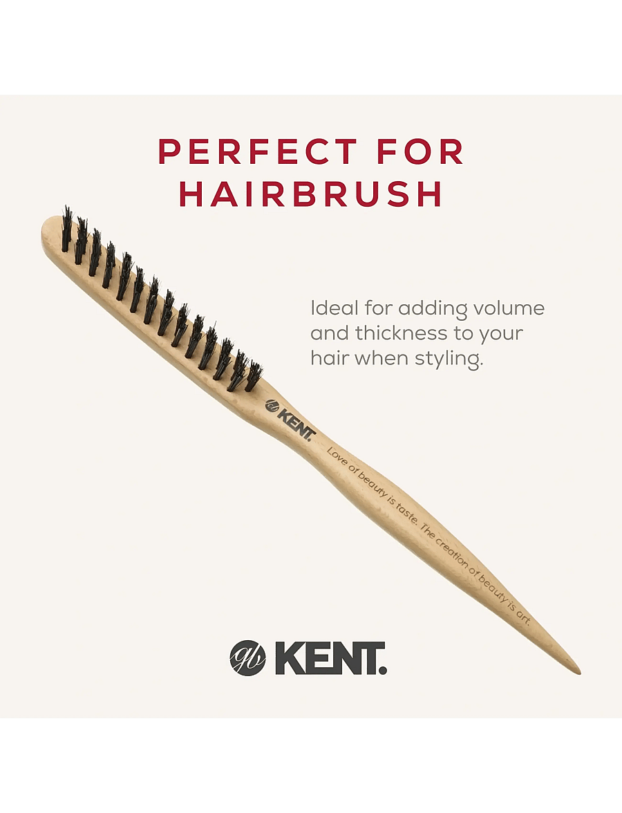 Kent Brushes - Back-combing Brush teasing brush - Waves - mótunarbursti - brown - 2