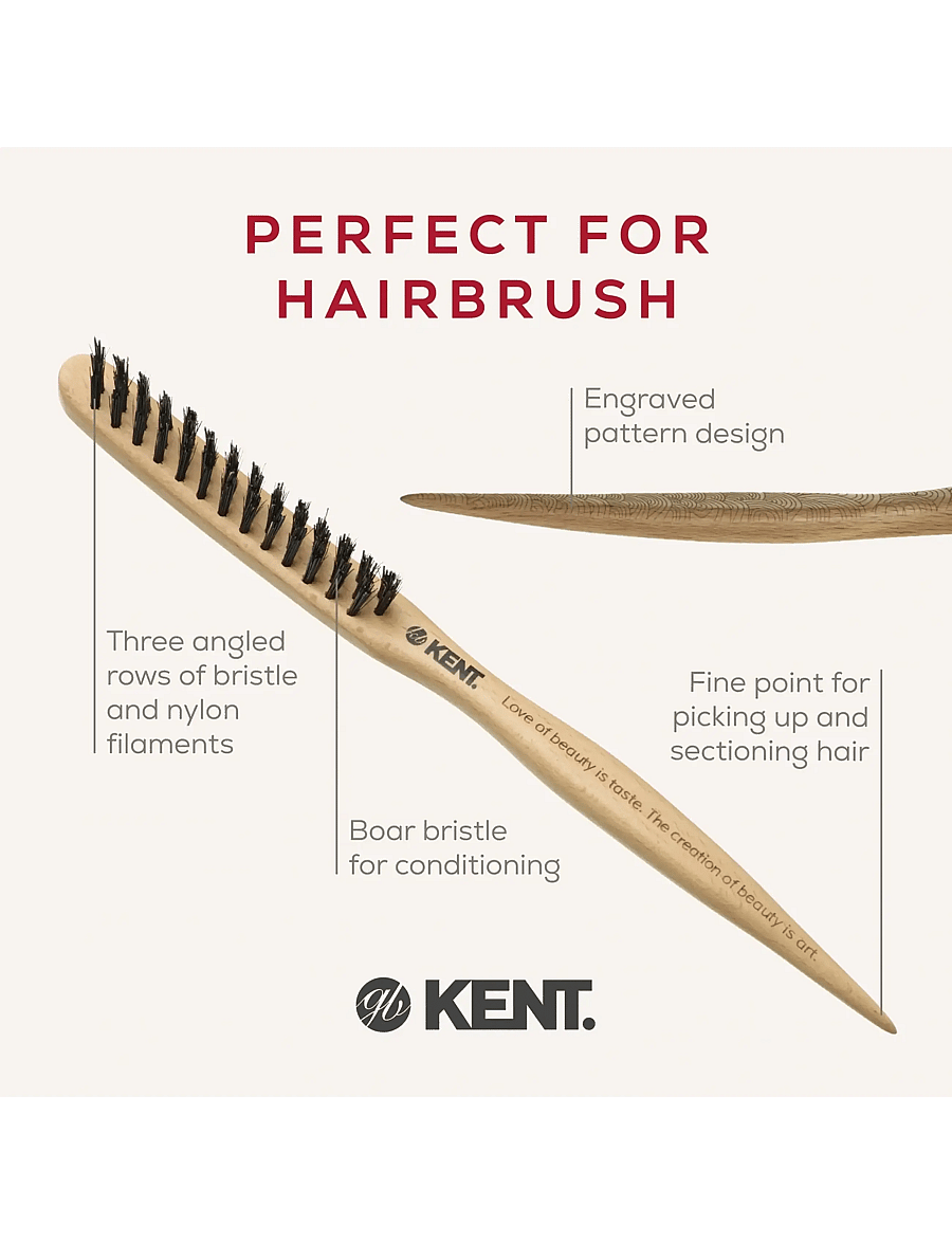 Kent Brushes - Back-combing Brush teasing brush - Waves - mótunarbursti - brown - 3