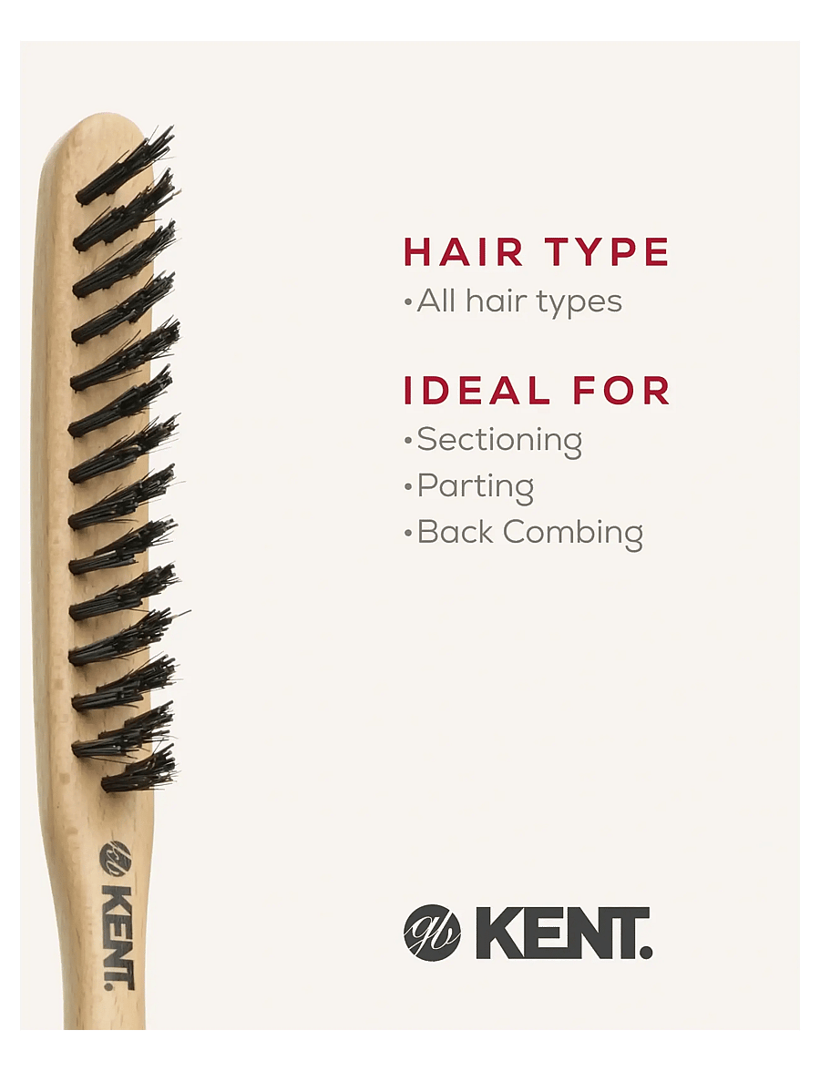Kent Brushes - Back-combing Brush teasing brush - Waves - mótunarbursti - brown - 4