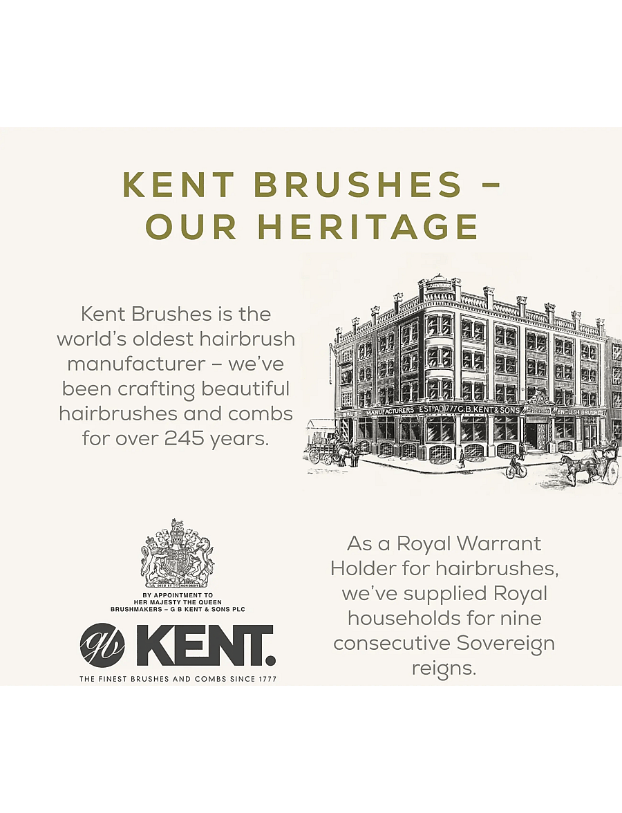 Kent Brushes - Back-combing Brush teasing brush - Waves - mótunarbursti - brown - 5