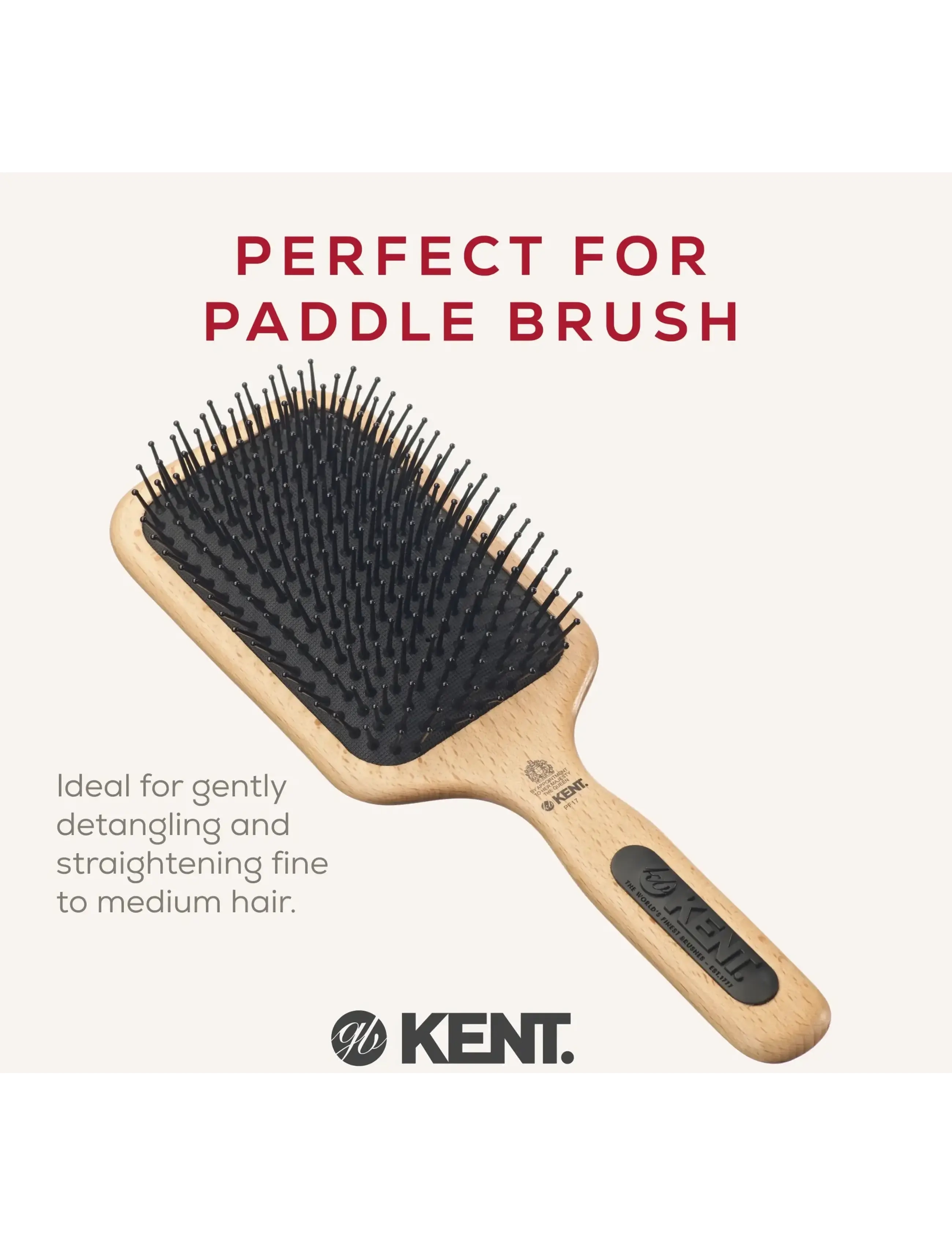 Kent Brushes - Airhedz Mega-phine Taming Paddle Brush - brown - 2