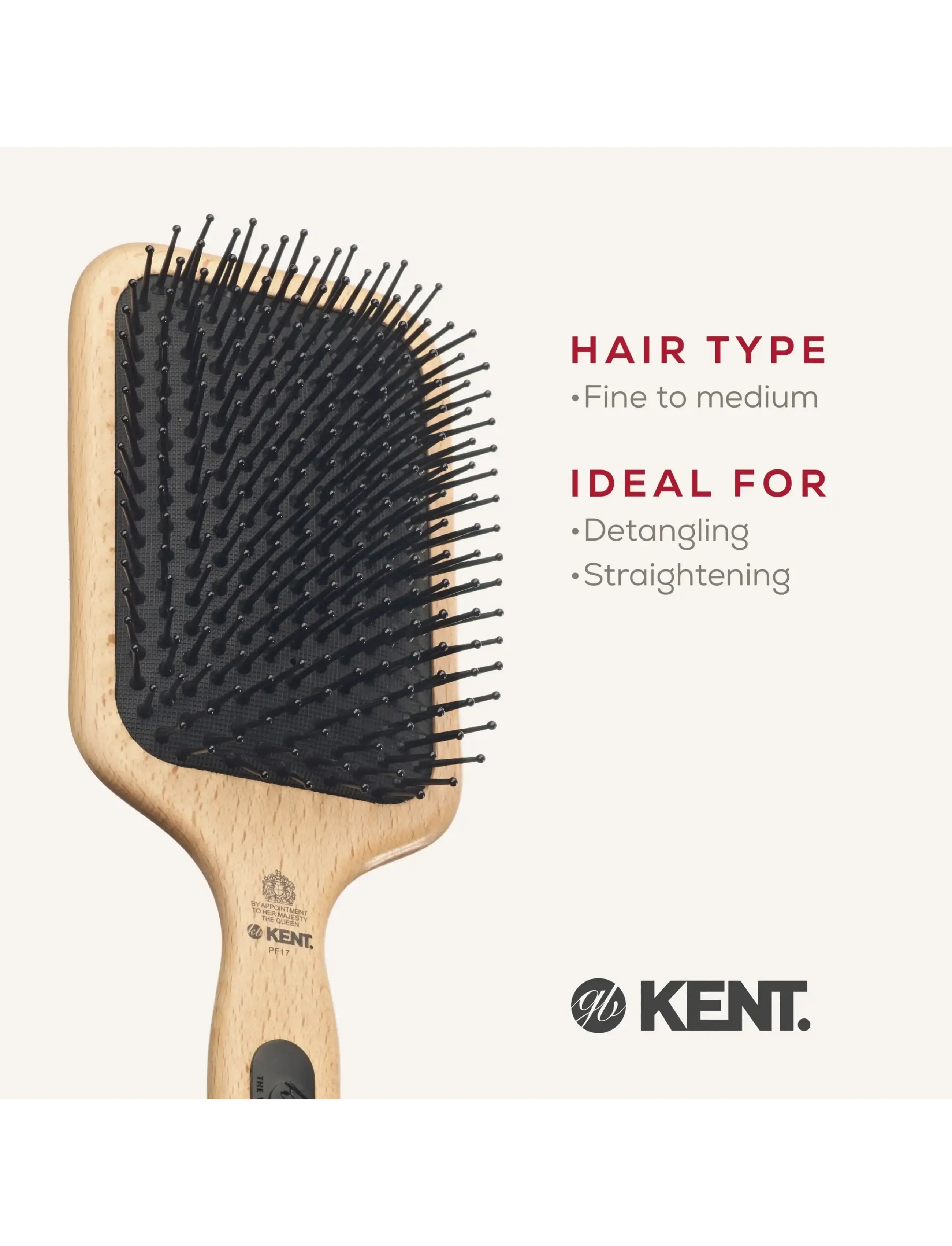 Kent Brushes - Airhedz Mega-phine Taming Paddle Brush - brown - 5