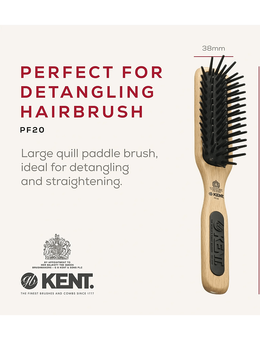 Kent Brushes - Airhedz Midi-phat de-tangle Hair Brush - takkuharjat - brown - 1