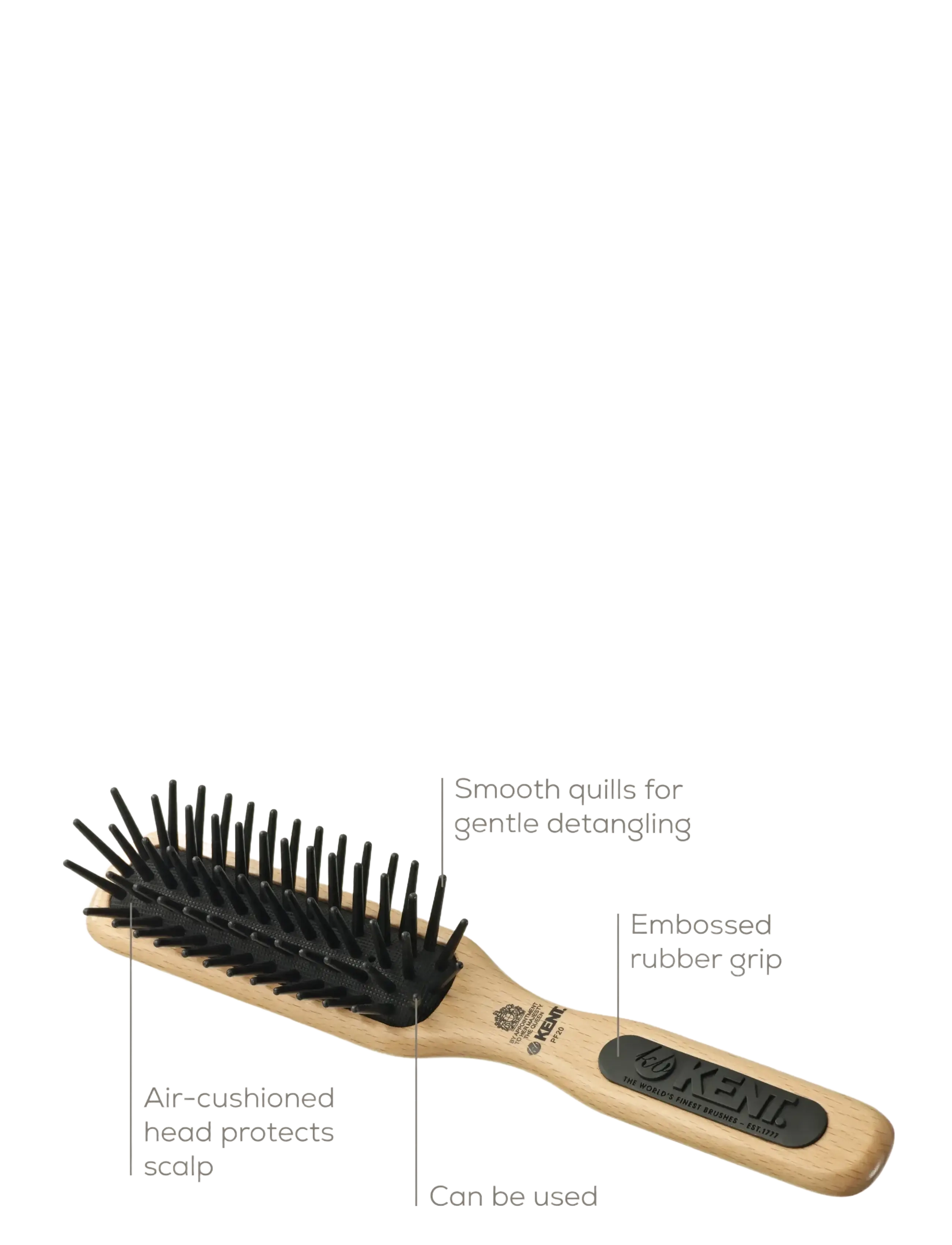 Kent Brushes - Airhedz Midi-phat de-tangle Hair Brush - flokebørste - brown - 2
