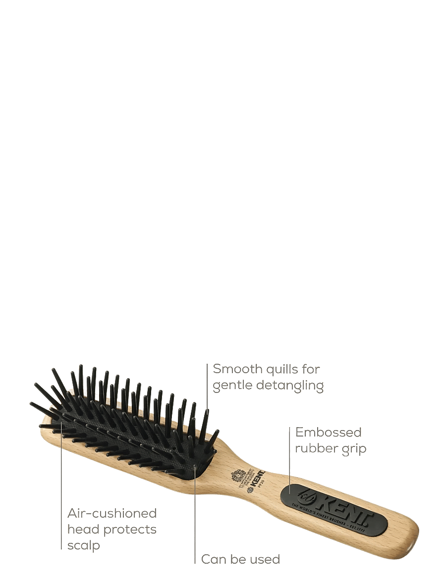 Kent Brushes - Airhedz Midi-phat de-tangle Hair Brush - takkuharjat - brown - 2