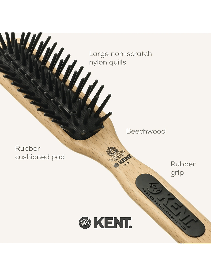 Kent Brushes - Airhedz Midi-phat de-tangle Hair Brush - takkuharjat - brown - 3
