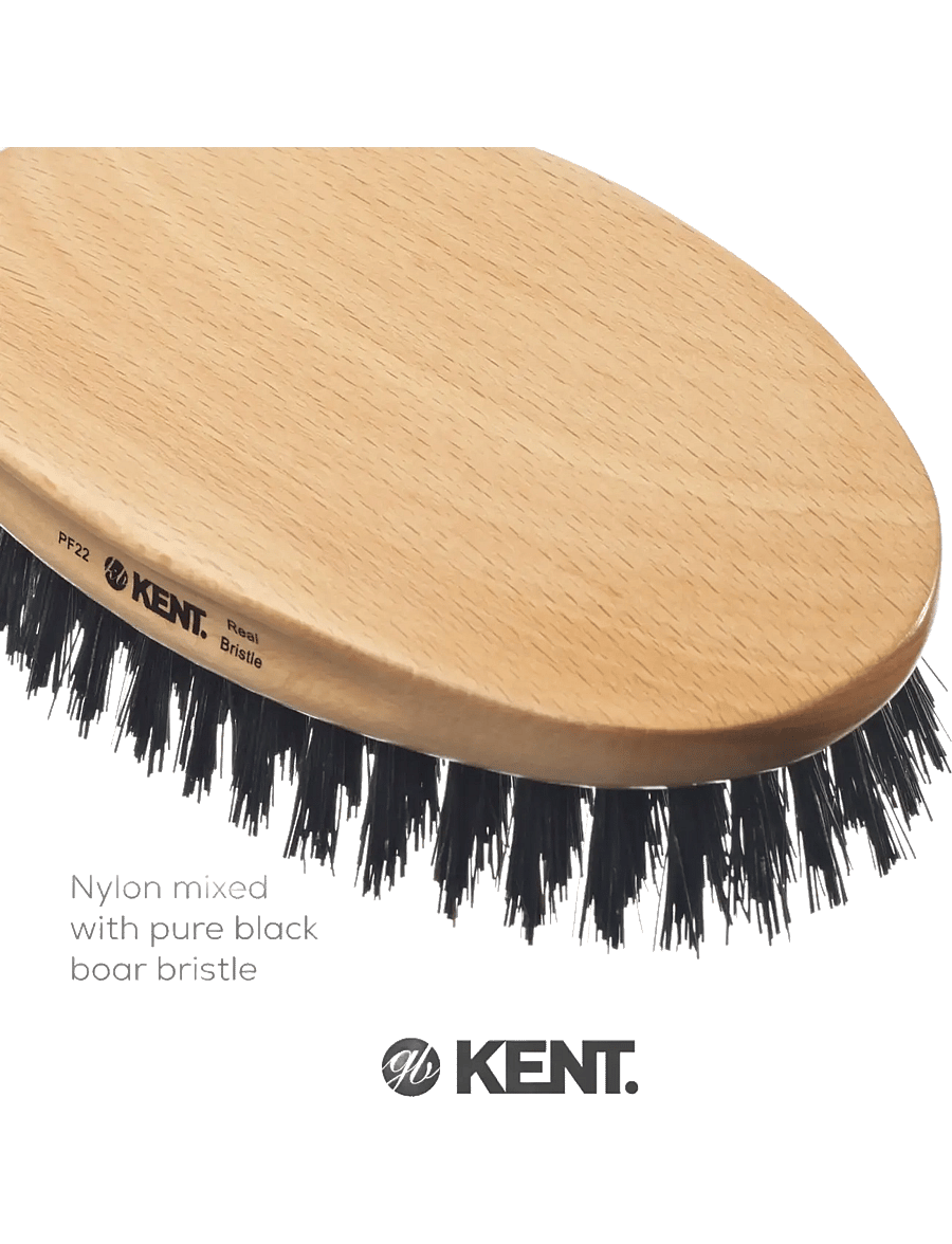 Kent Brushes - Mens Mily Oval Beech Natural Bristle - burstar & greiður - brown - 3