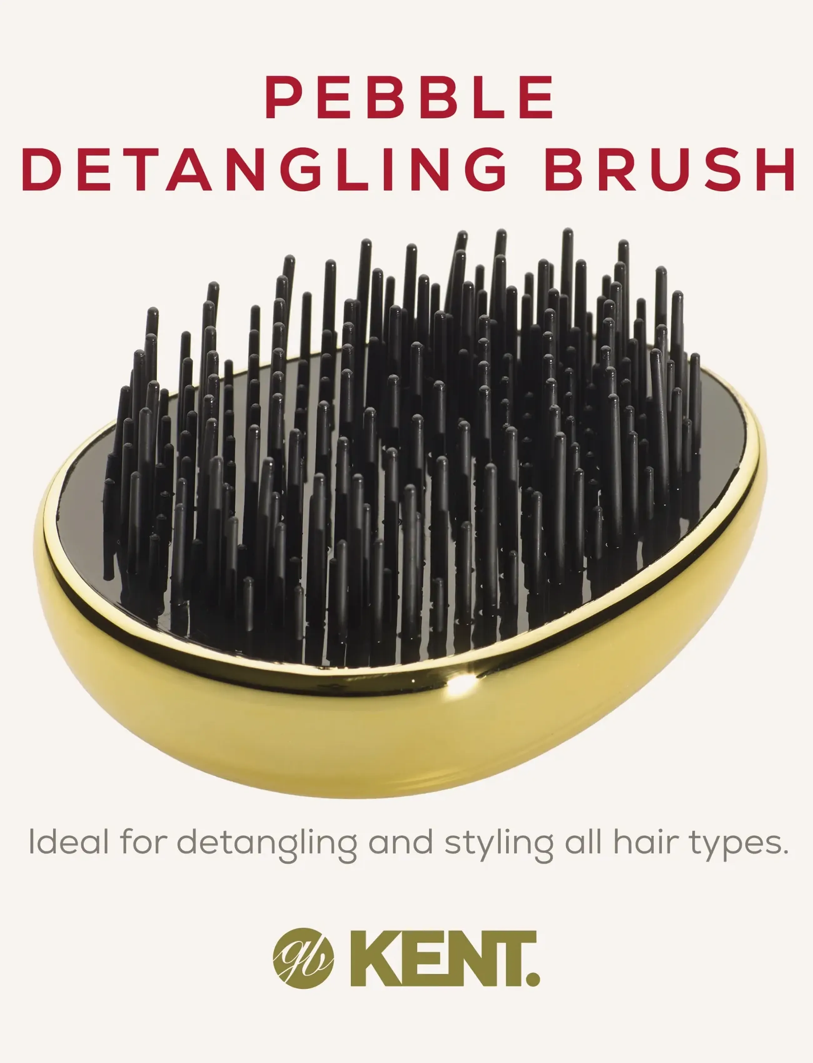Kent Brushes - Pebble Detangling Brush in Gold - utredningsborste - gold - 5