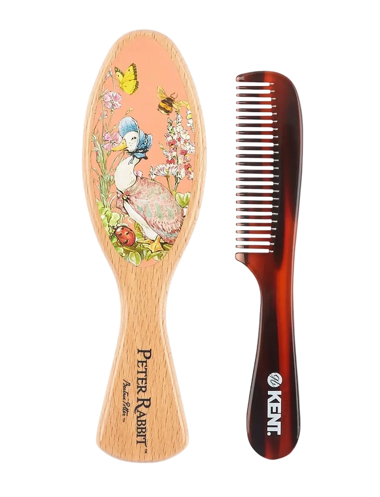Kent Brushes Peter Rabbit Baby Hairbrush and Comb - Gavesæt - BROWN / brown