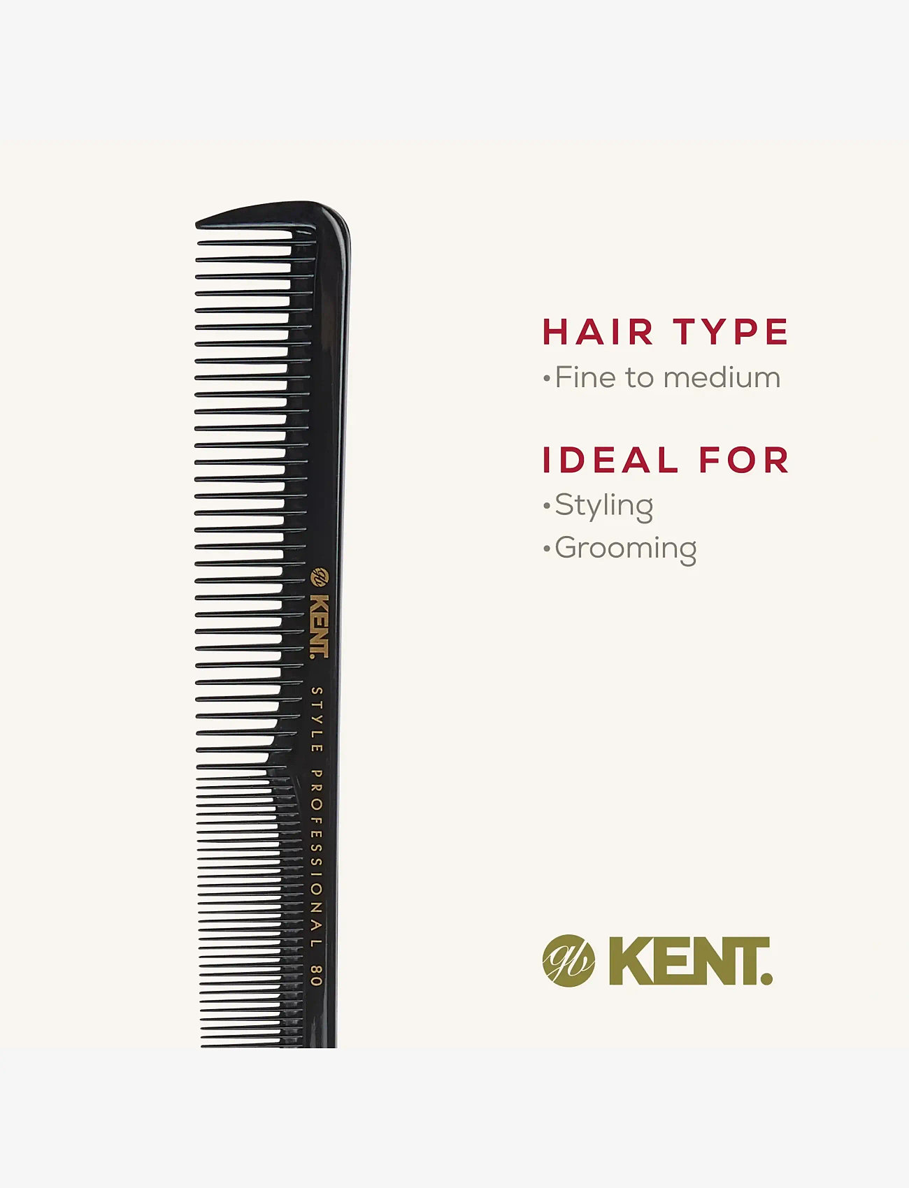Kent Brushes - Style Professional Master Barber Comb - laveste priser - black - 4
