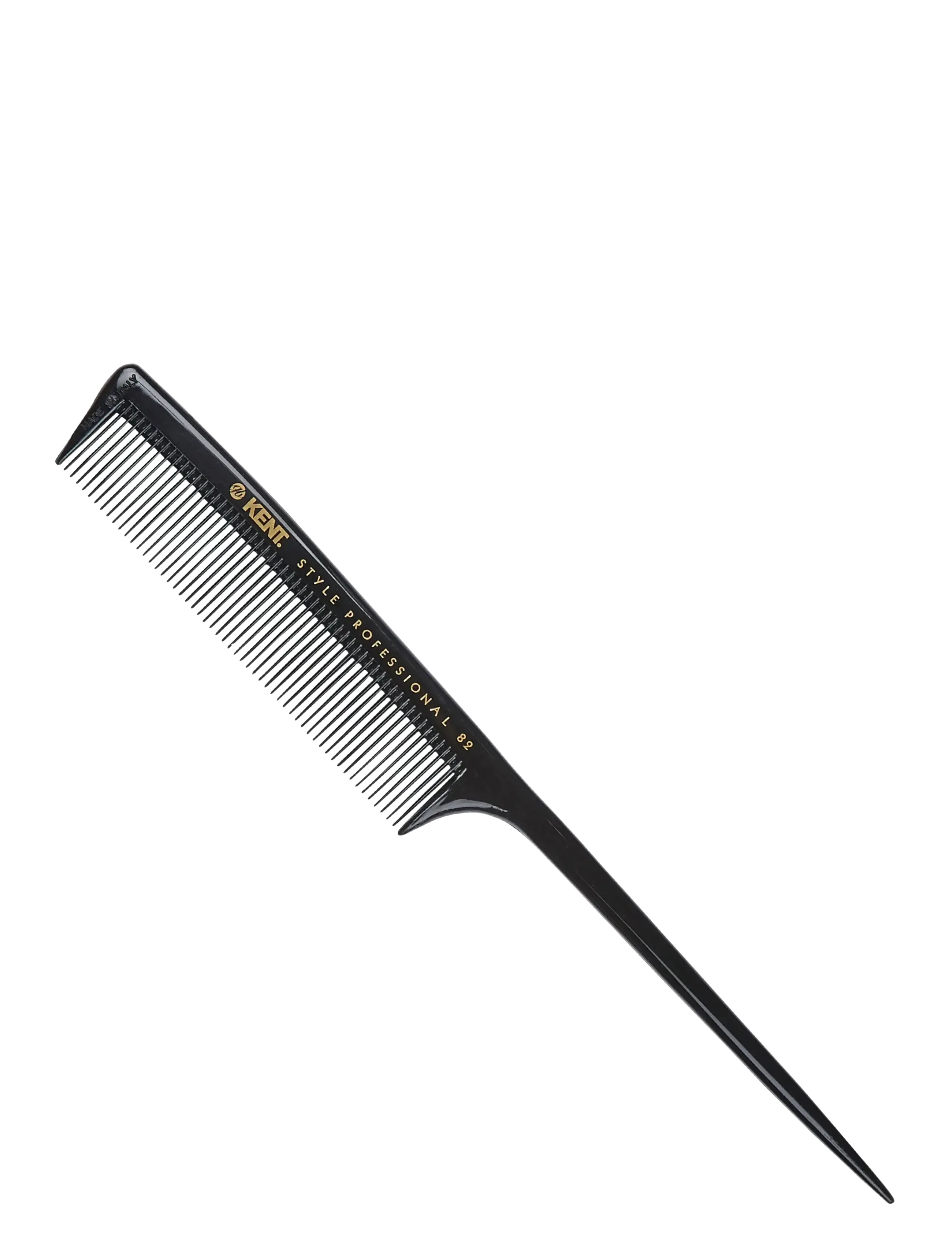 Kent Brushes Style Professional Fine Toothed Tail Comb, Kam, Sort, Str: ONE SIZE