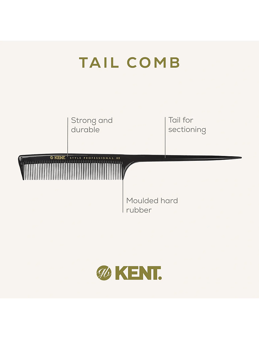Kent Brushes - Style Professional Fine Toothed Tail Comb - kammat - black - 5