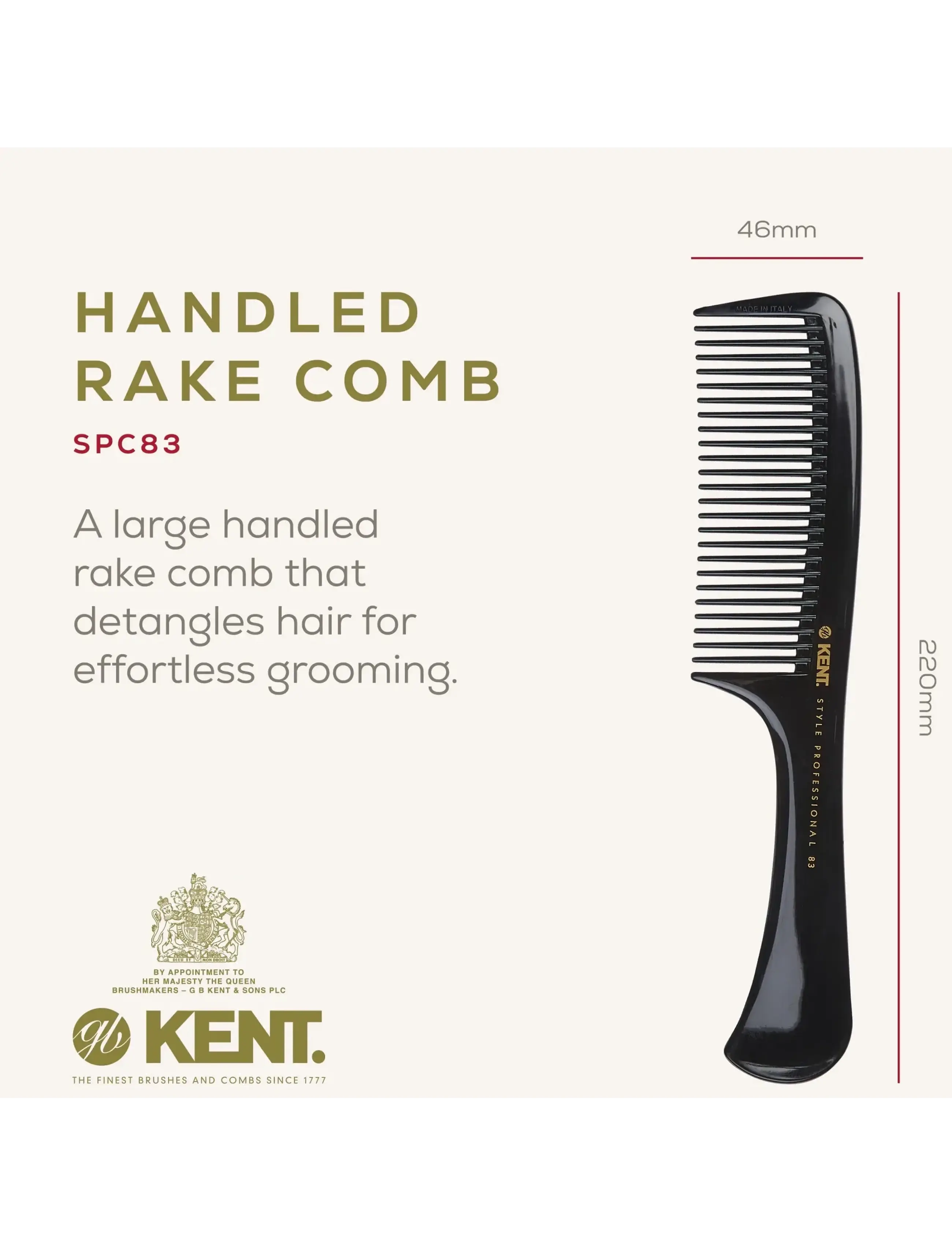 Kent Brushes - Style Professional Rake Comb - kamme - black - 2
